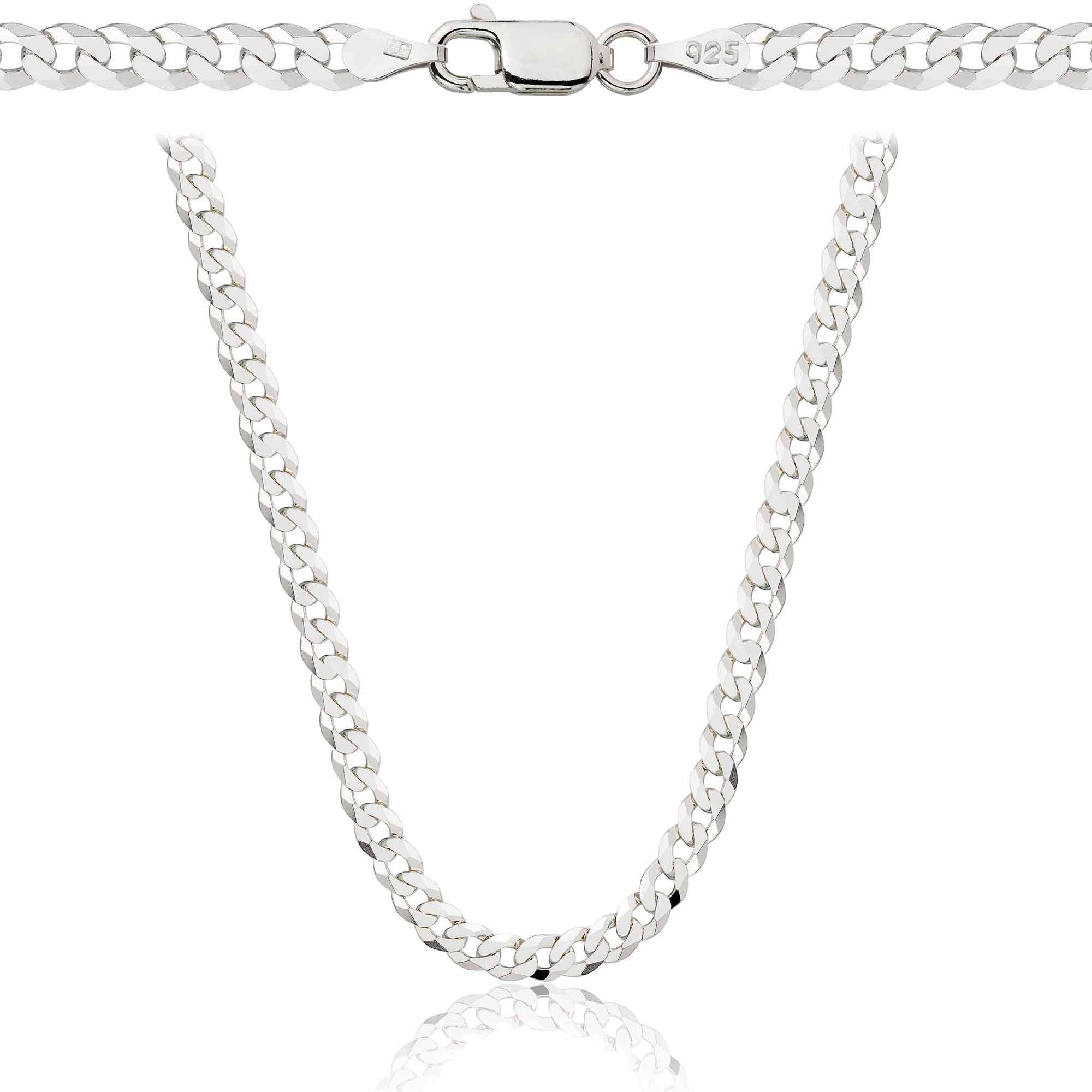 Łańcuszek srebrny pancerka 3,8mm pr. 925