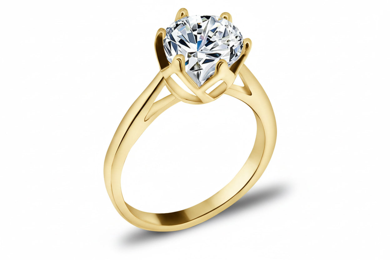 Pierścionek z cyrkonią 8mm