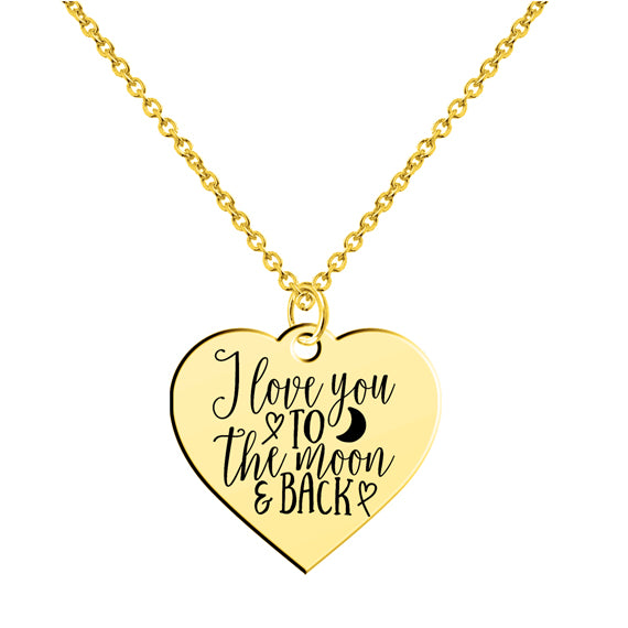 Naszyjnik I love you to the moon and back złocony