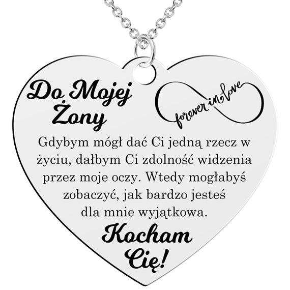 Naszyjnik "Do żony" Oczy