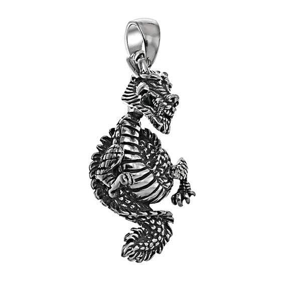 Wisior smok z ruchomymi łapami i głową