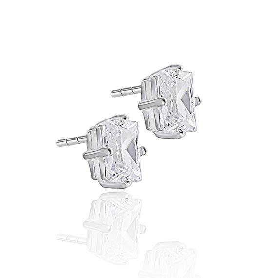 Kolczyki cyrkonia 8x6mm