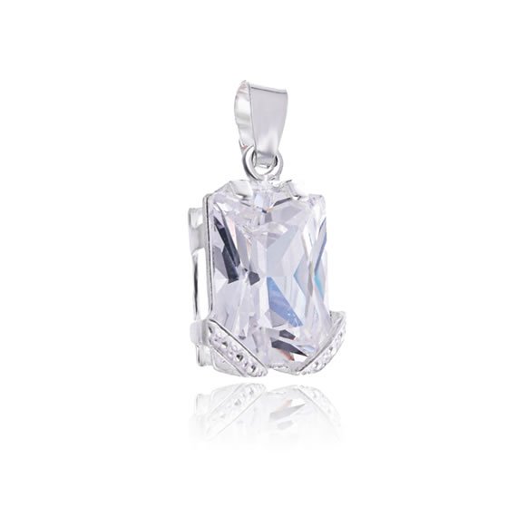 Wisiorek cyrkonia 16x12mm