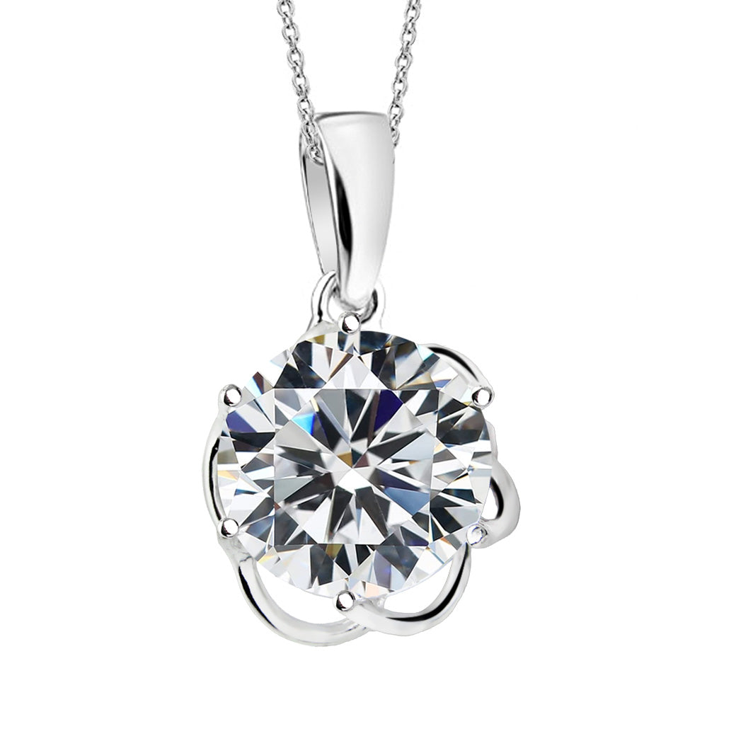 Wisiorek skręcony z dużą cyrkonią 18mm