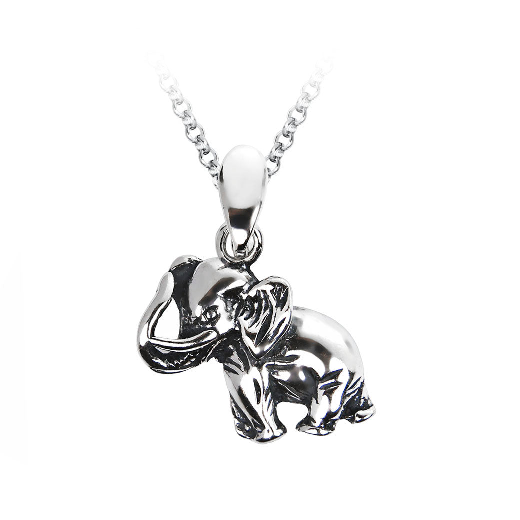 Wisiorek słoń z trąbą do góry