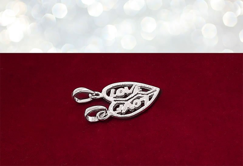 Wisiorek łamany serca love