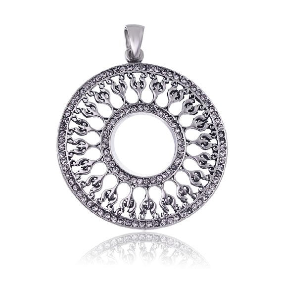 Wisior koło ażurowe 108 kamieni