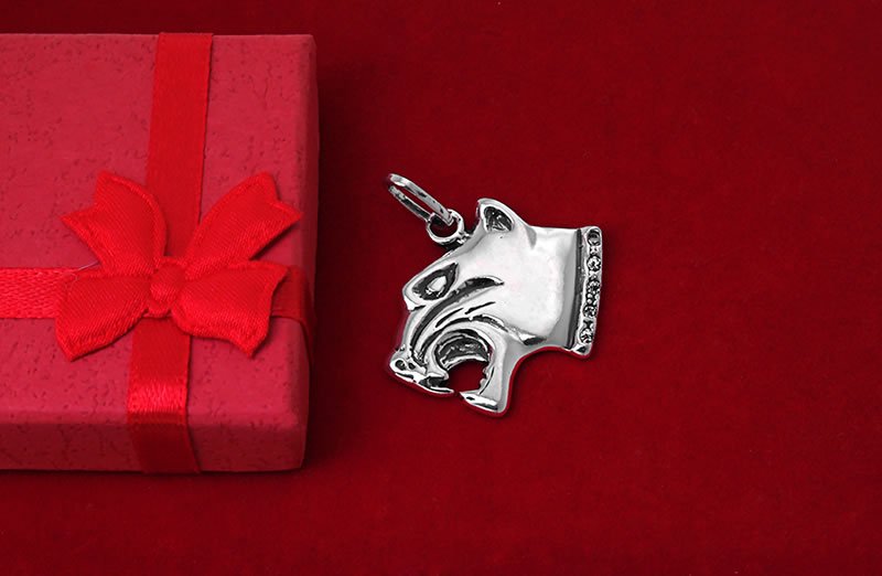 Wisior puma z kamieniami