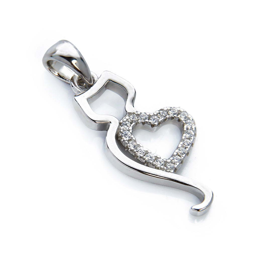 Wisiorek kot z sercem