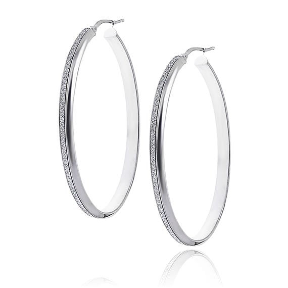 Kolczyki długie owalne