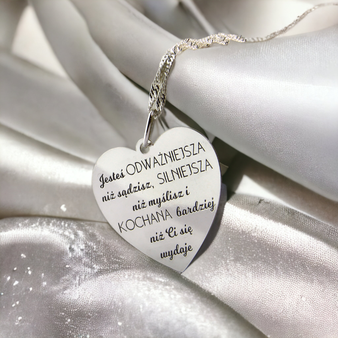 Naszyjnik serce "Jesteś wyjątkowa"