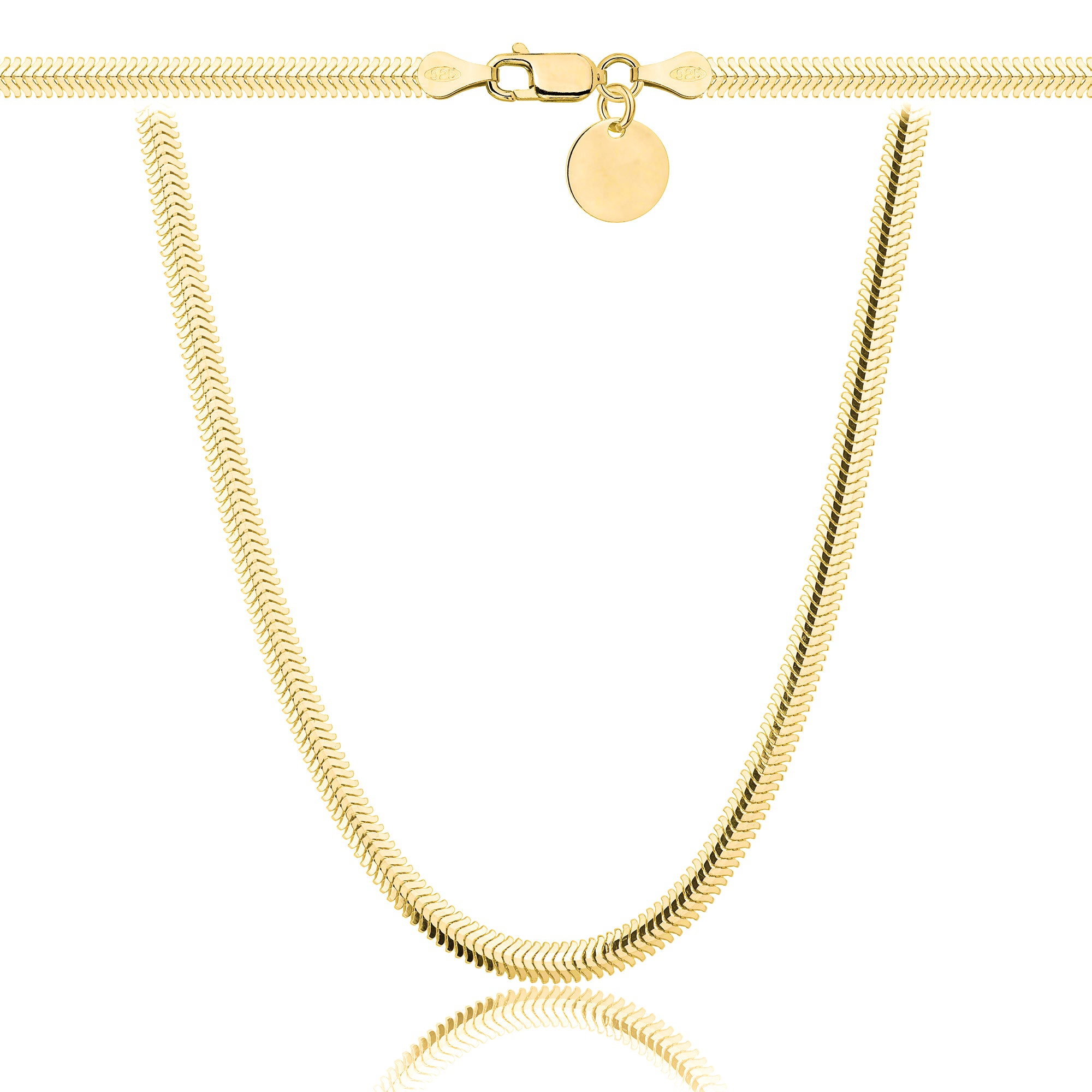 Łańcuszek pozłacany srebrny żmijka 3,5mm pr. 925 585