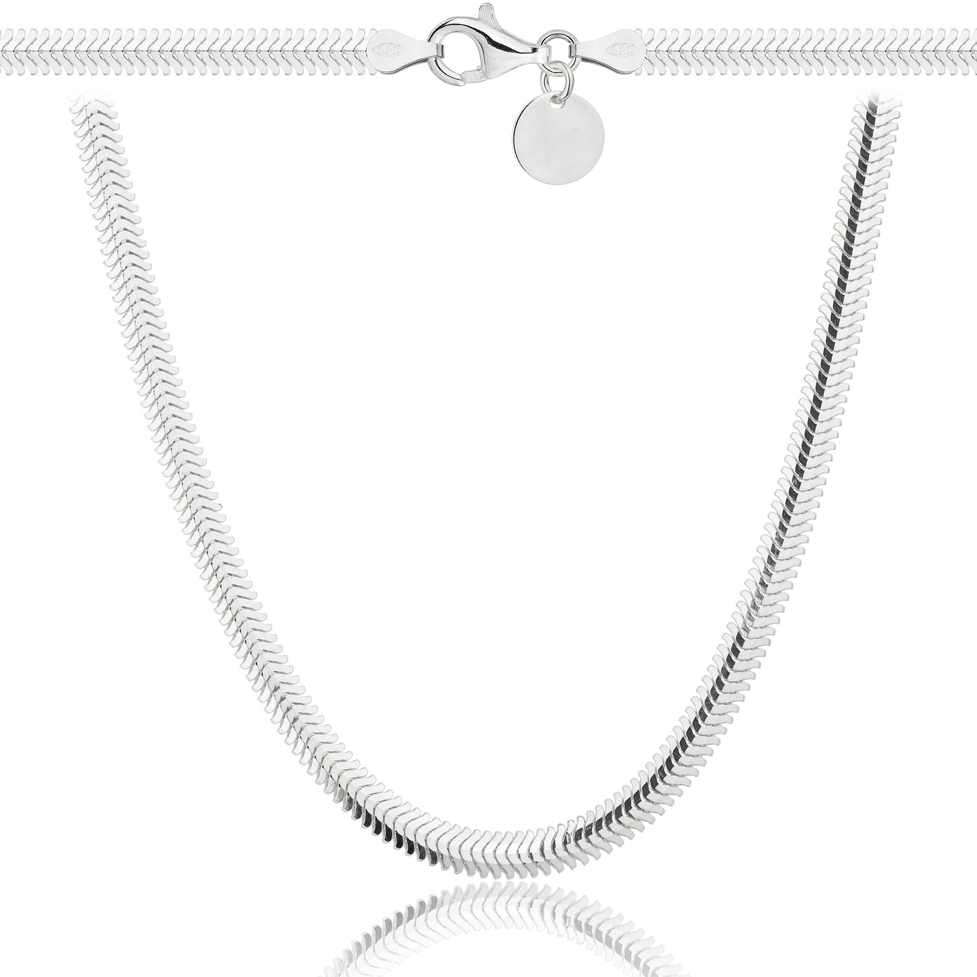 Łańcuszek srebrny żmijka 4,3mm pr. 925