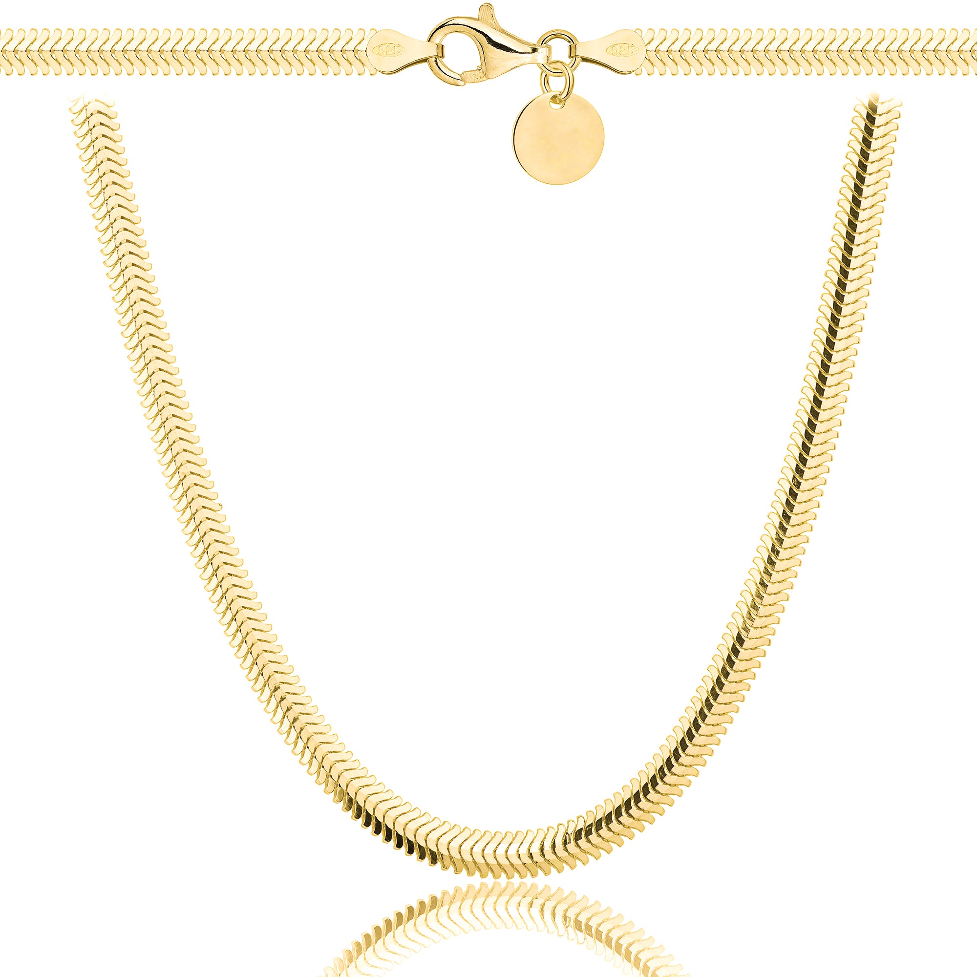 Łańcuszek pozłacany srebrny żmijka 4,3mm pr. 925 585