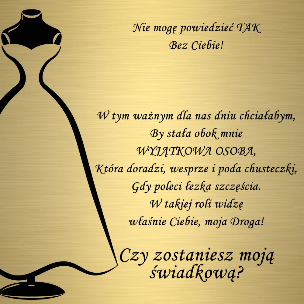 Pudełko z grawerem - Prośba o świadkowanie