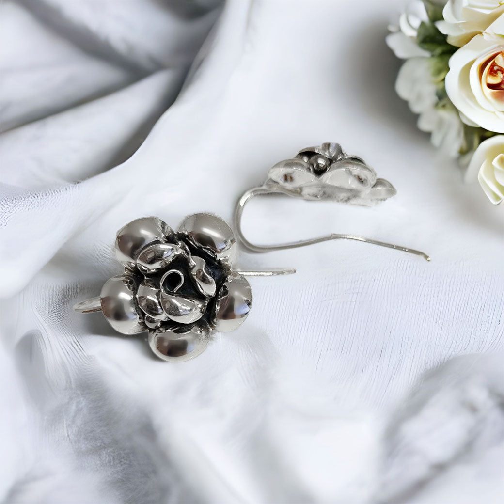 Kolczyki róże blaszane