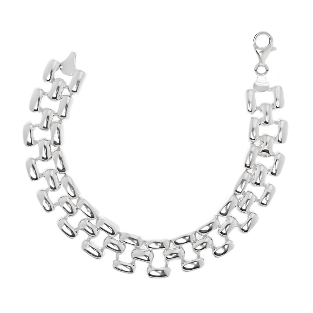 Bransoletka damska szeroka pancerka