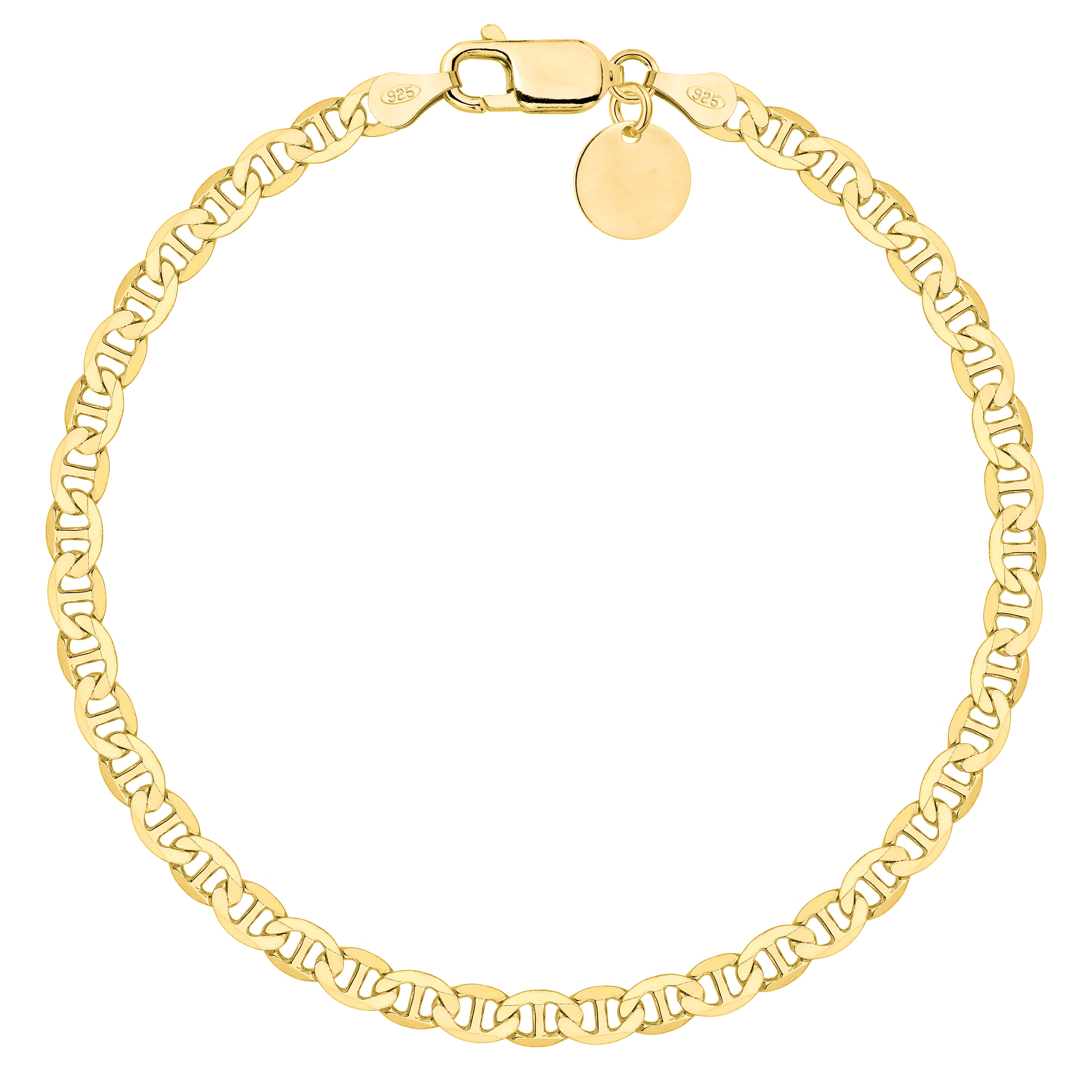 Bransoletka pozłacana srebrna gucci 4,5mm pr. 925