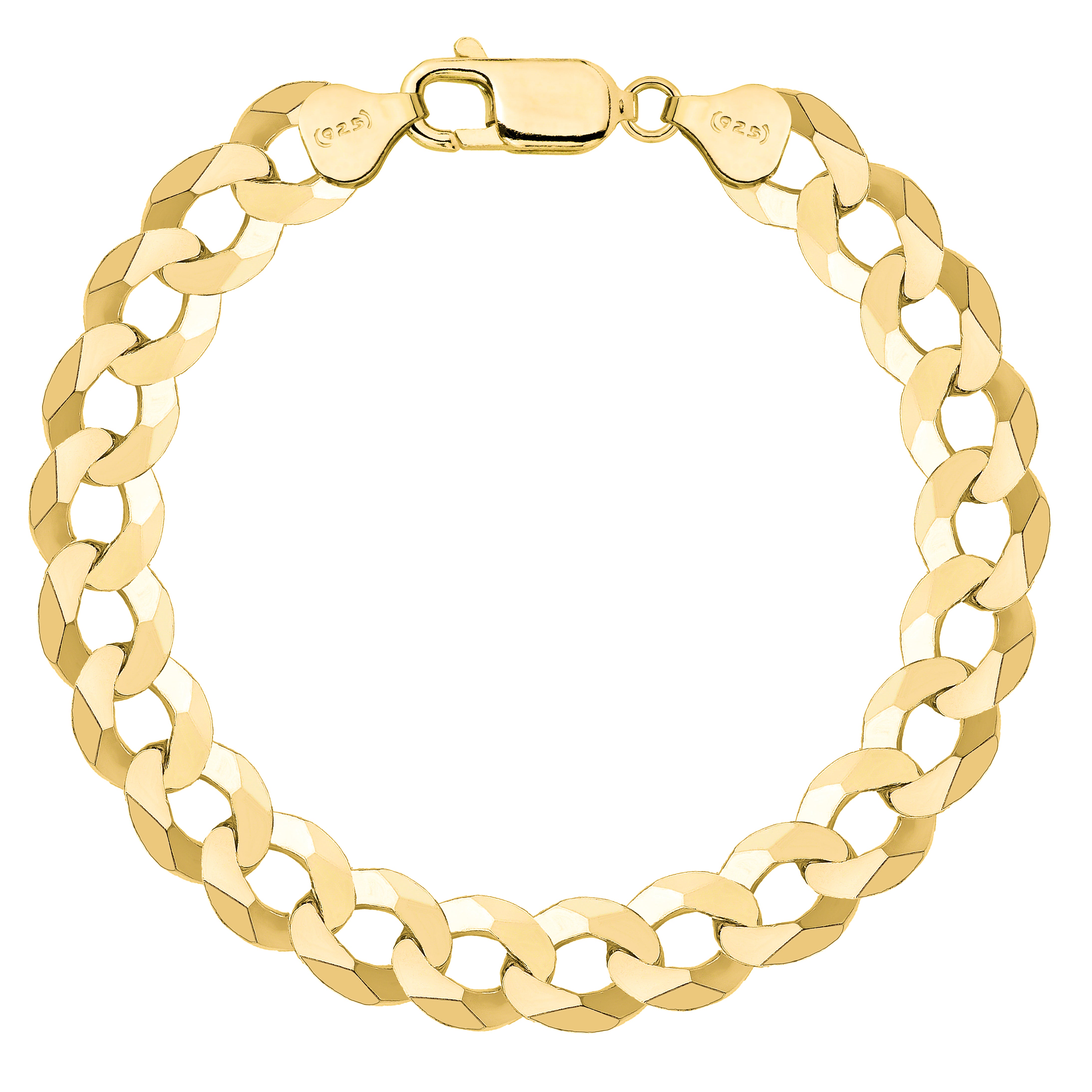 Bransoletka pozłacana srebrna pancerka 10,5mm pr. 925