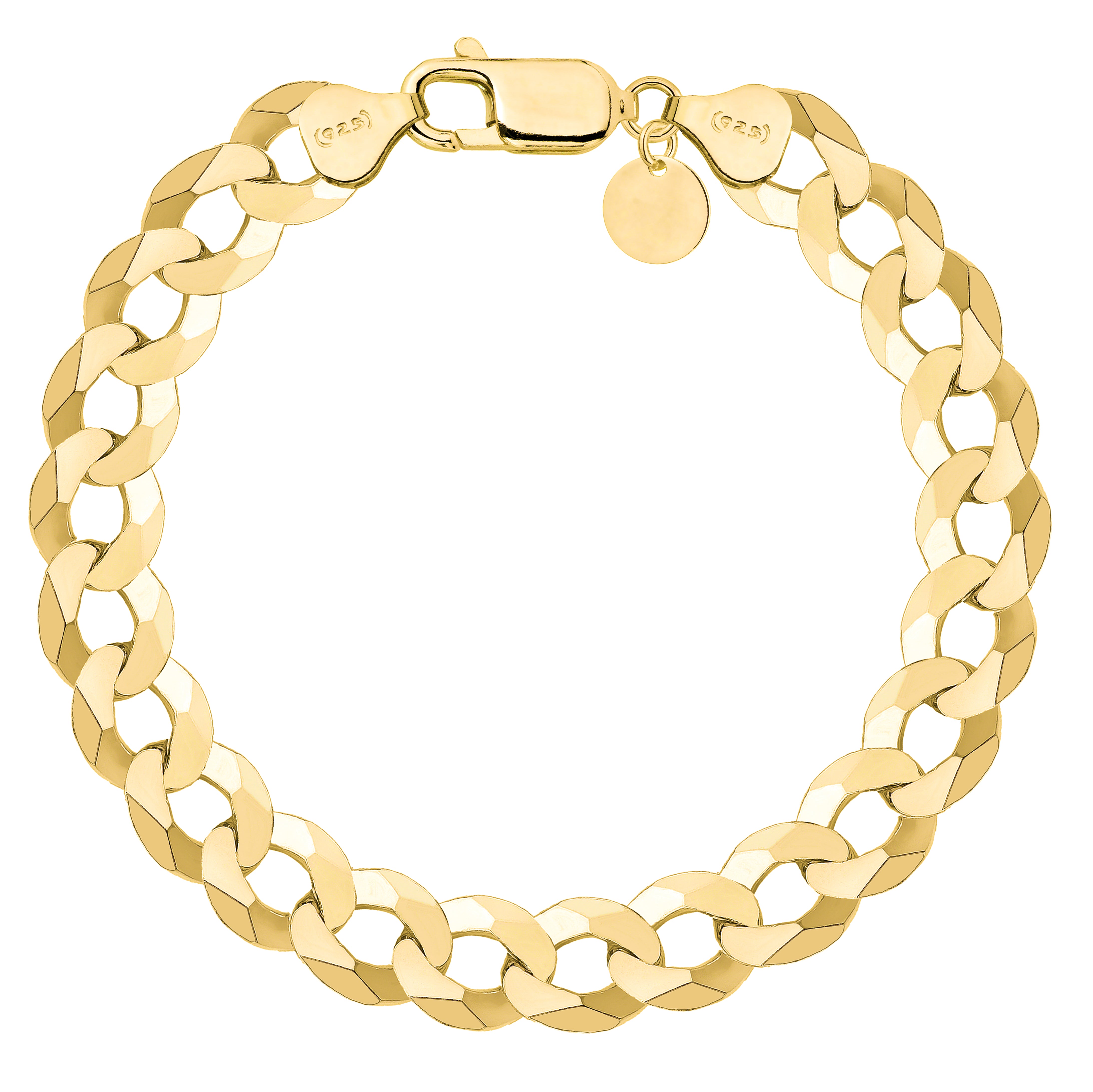 Bransoletka pozłacana srebrna pancerka 12,5mm pr. 925