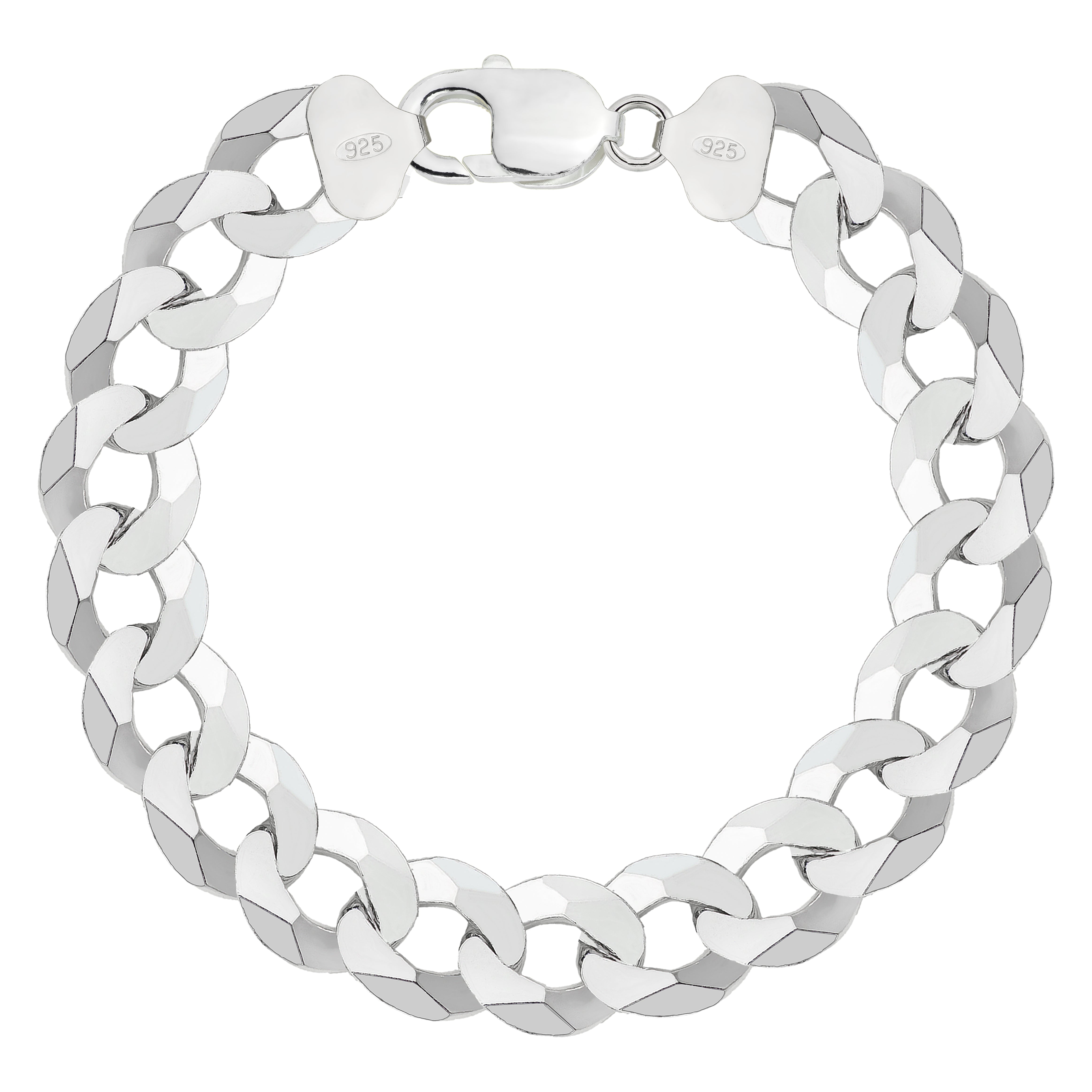 Bransoletka srebrna pancerka 12,5mm pr. 925