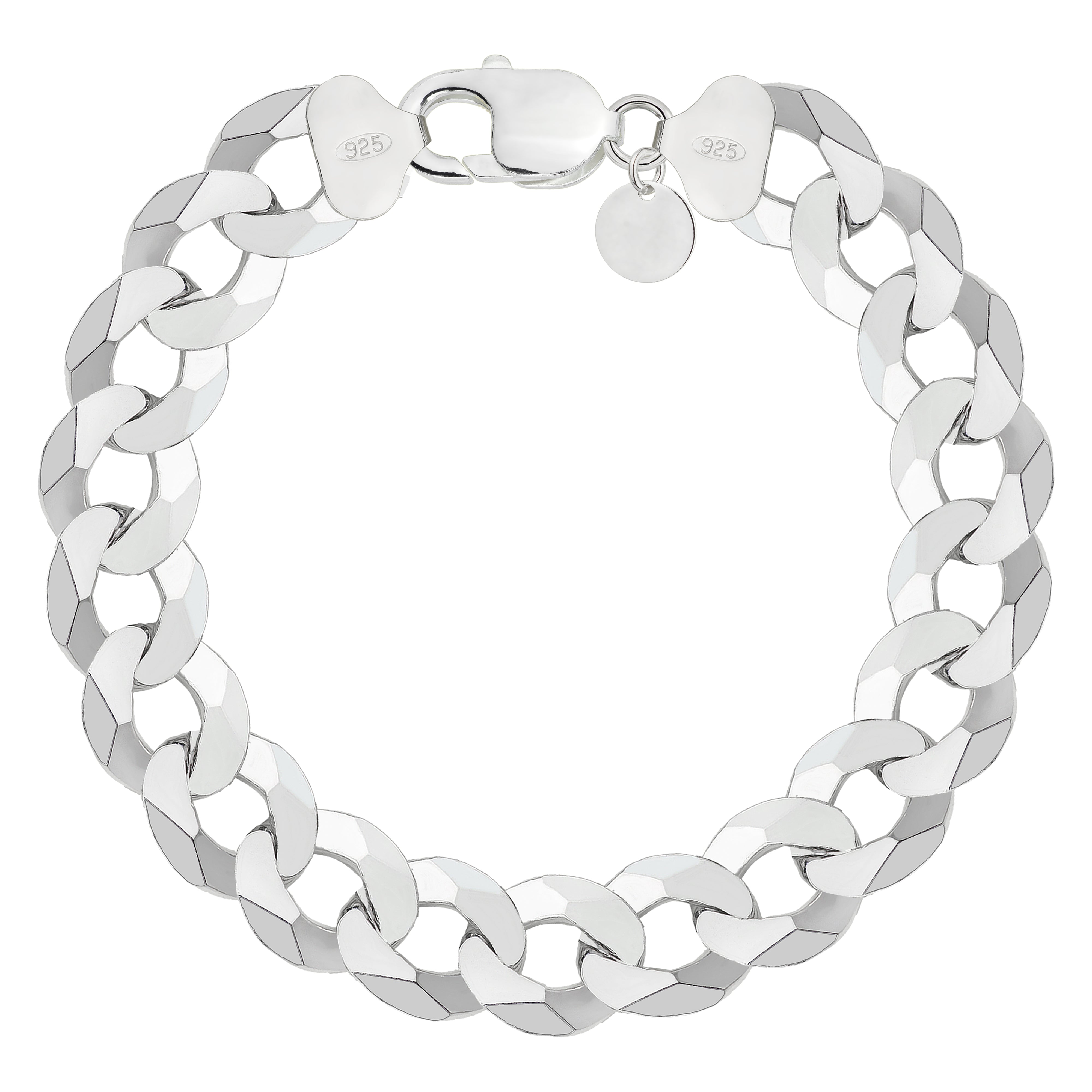 Bransoletka srebrna pancerka 12,5mm pr. 925