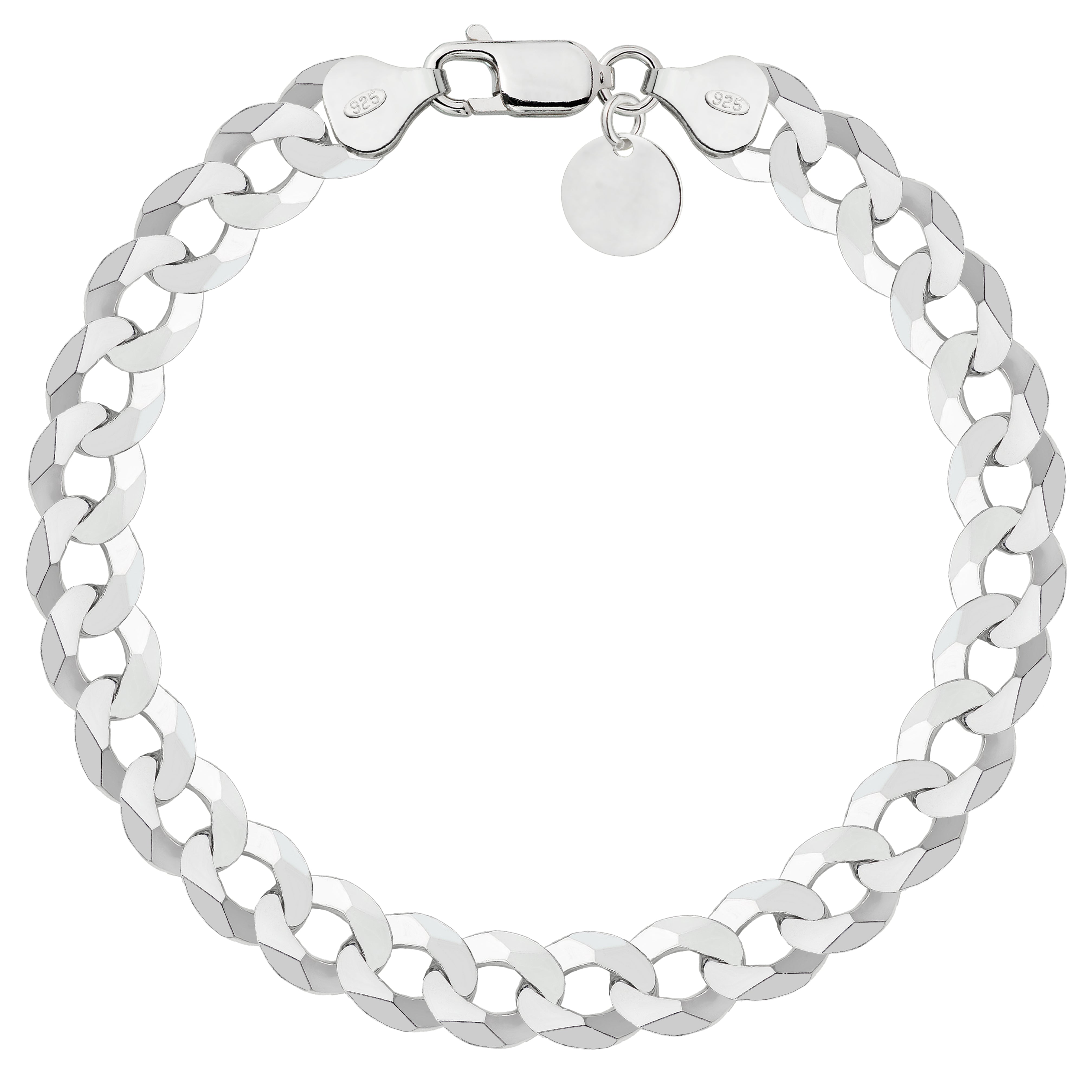 Bransoletka srebrna pancerka 8,5mm pr. 925