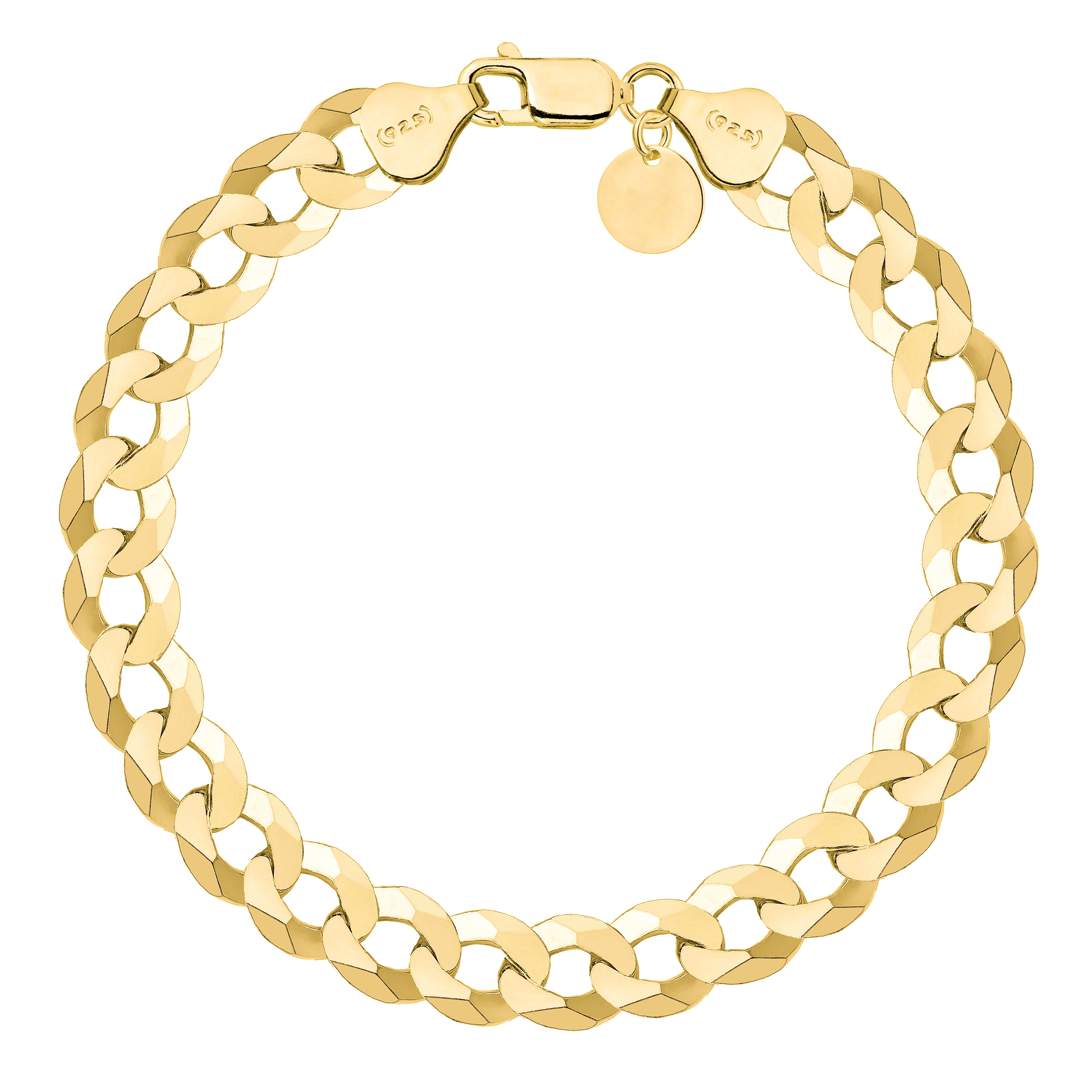 Bransoletka pozłacana srebrna pancerka 9,3mm pr. 925