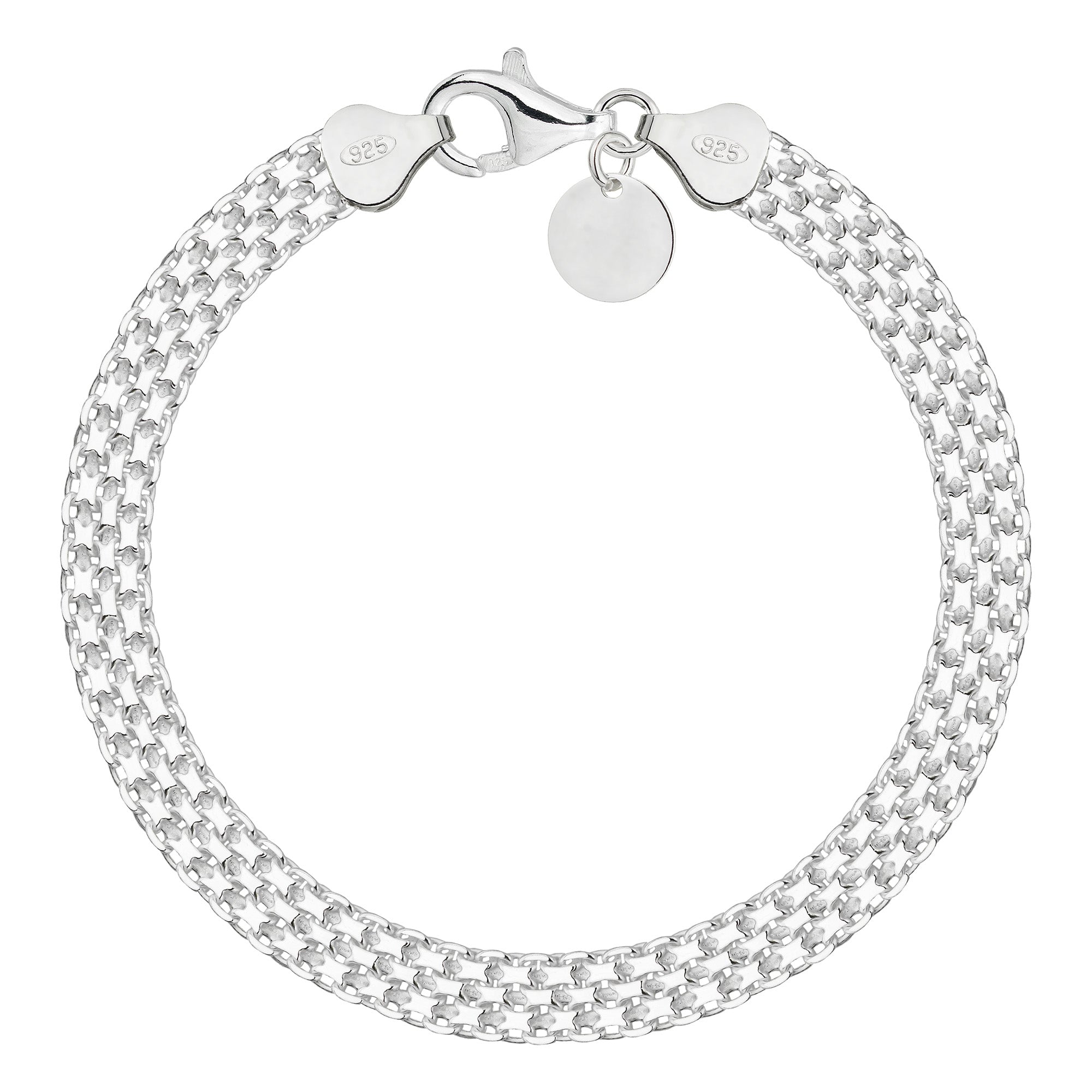 Bransoletka srebrna bismark 6mm pr. 925