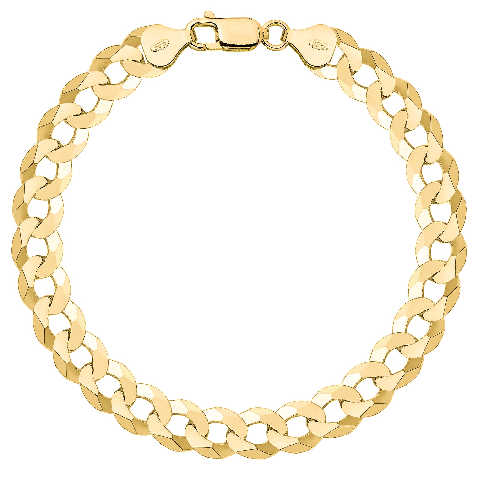 Bransoletka pozłacana srebrna pancerka 8,5mm pr. 925