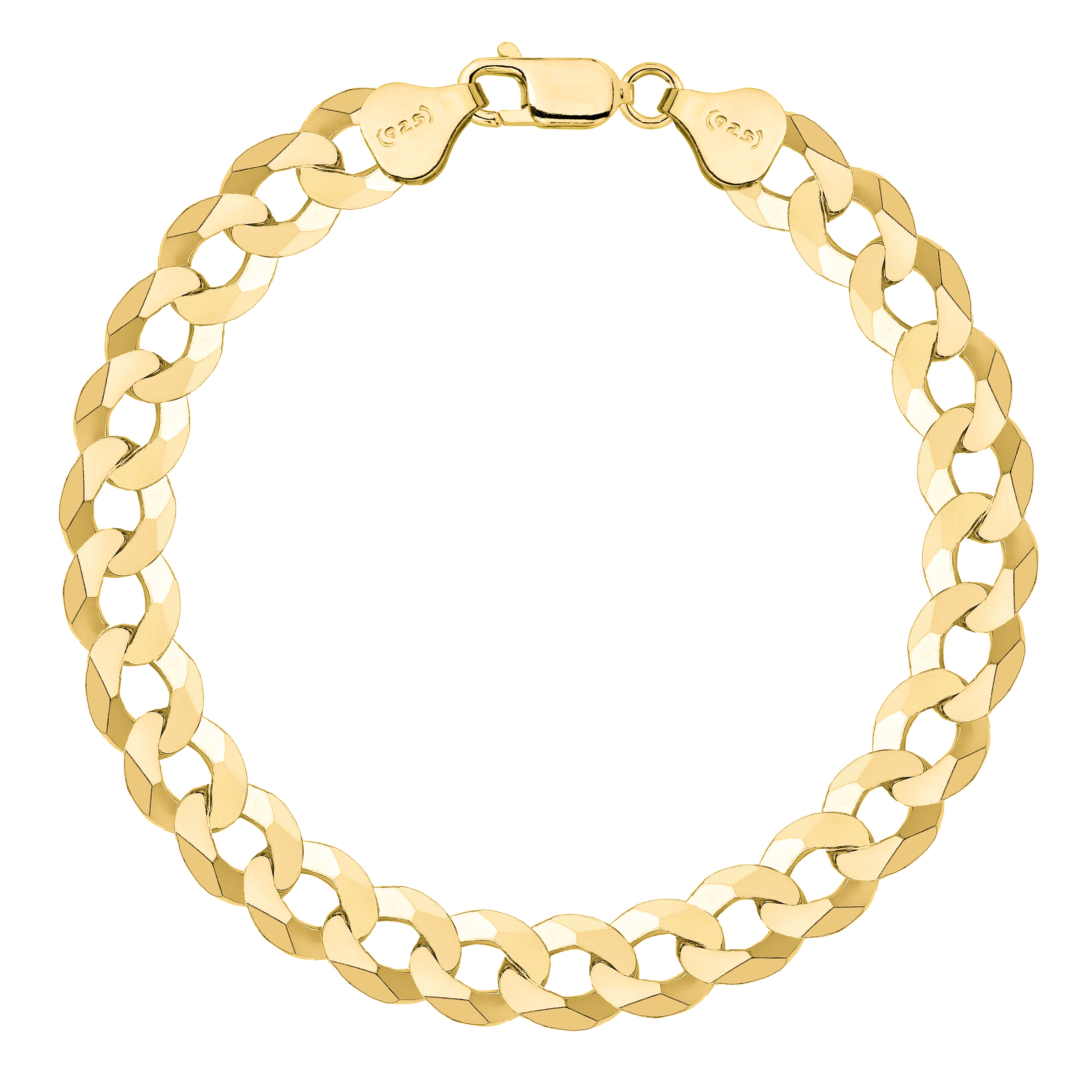 Bransoletka pozłacana srebrna pancerka 9,3mm pr. 925