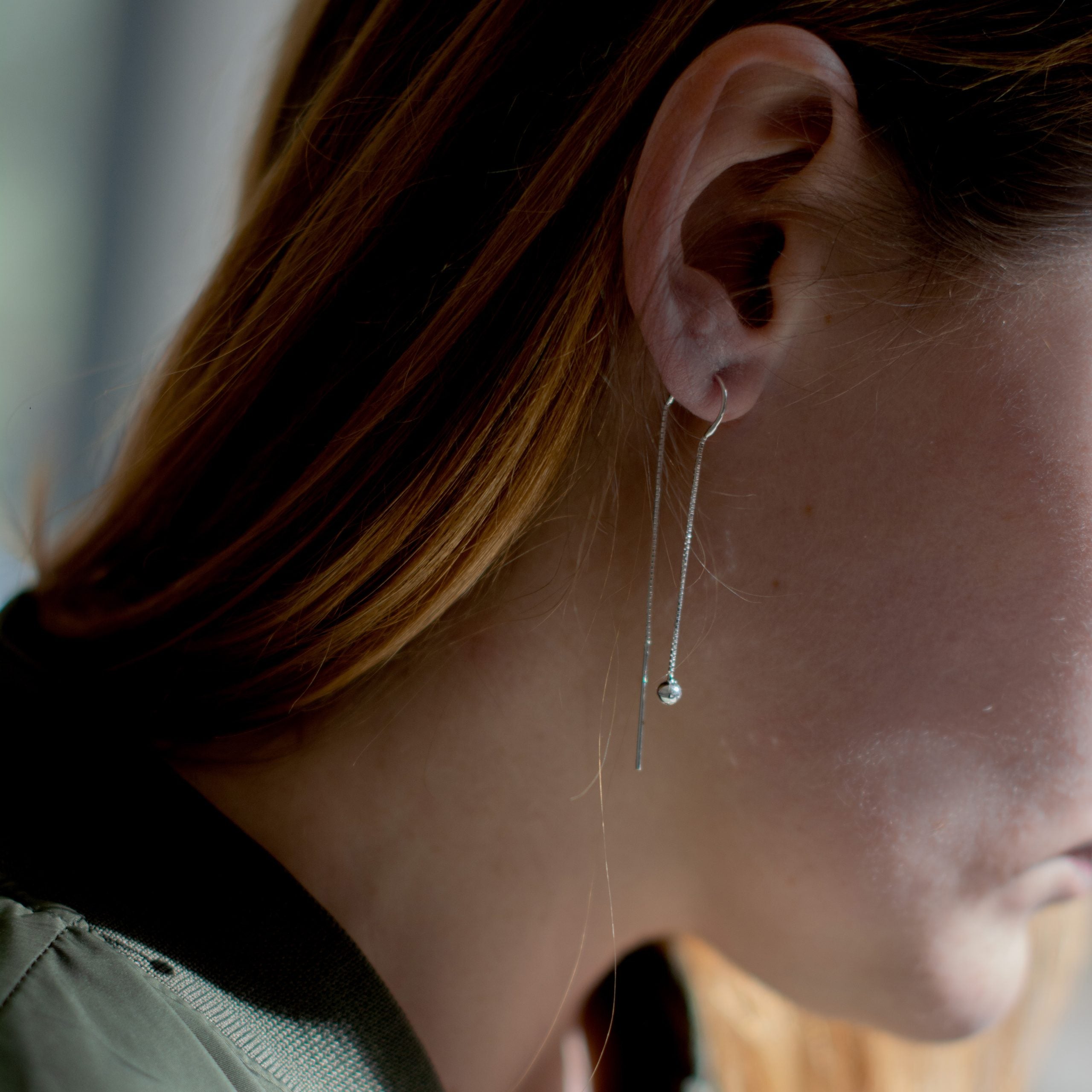 Przekładane kolczyki podwójne kuleczki