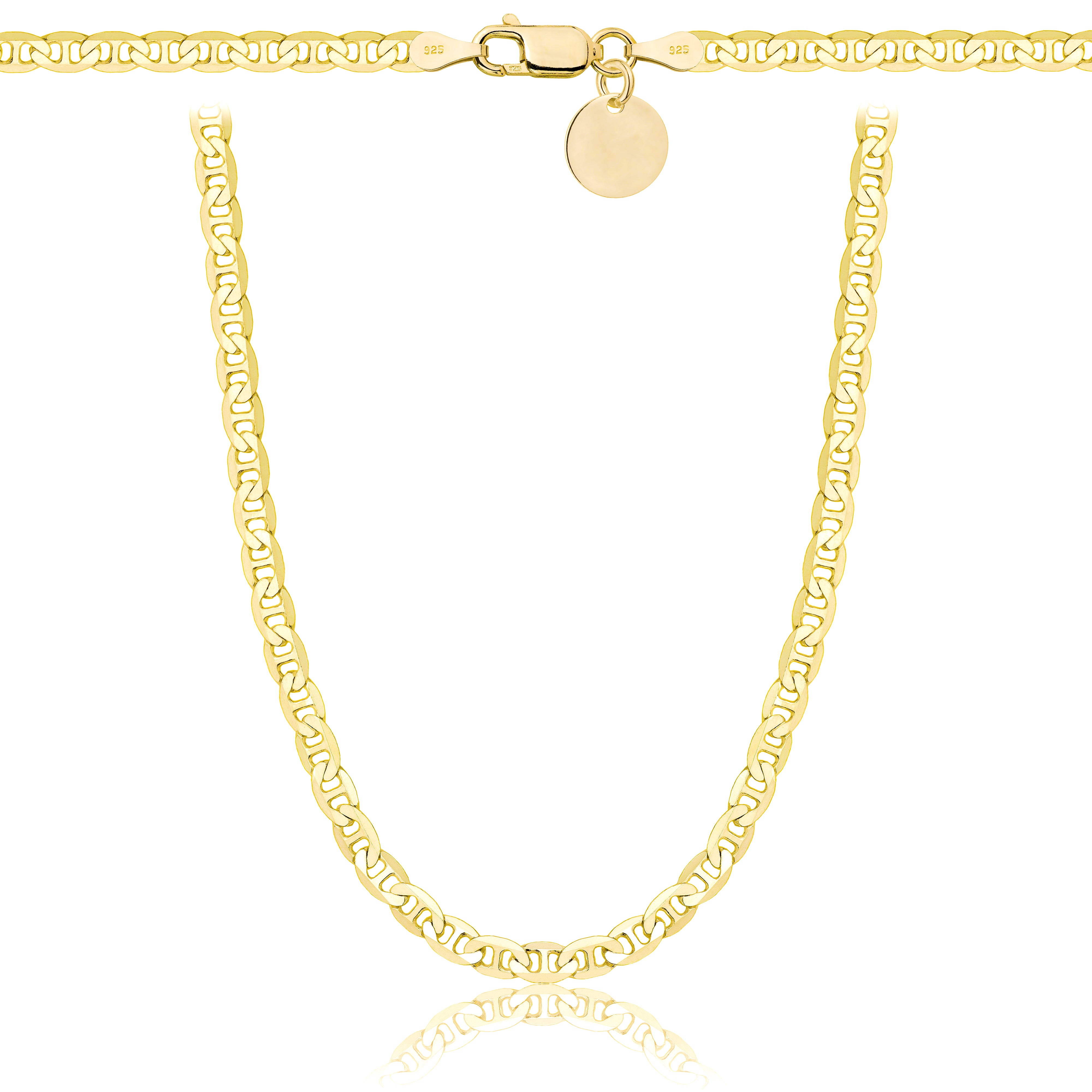 Łańcuszek pozłacany srebrny gucci 3,5 mm pr. 925