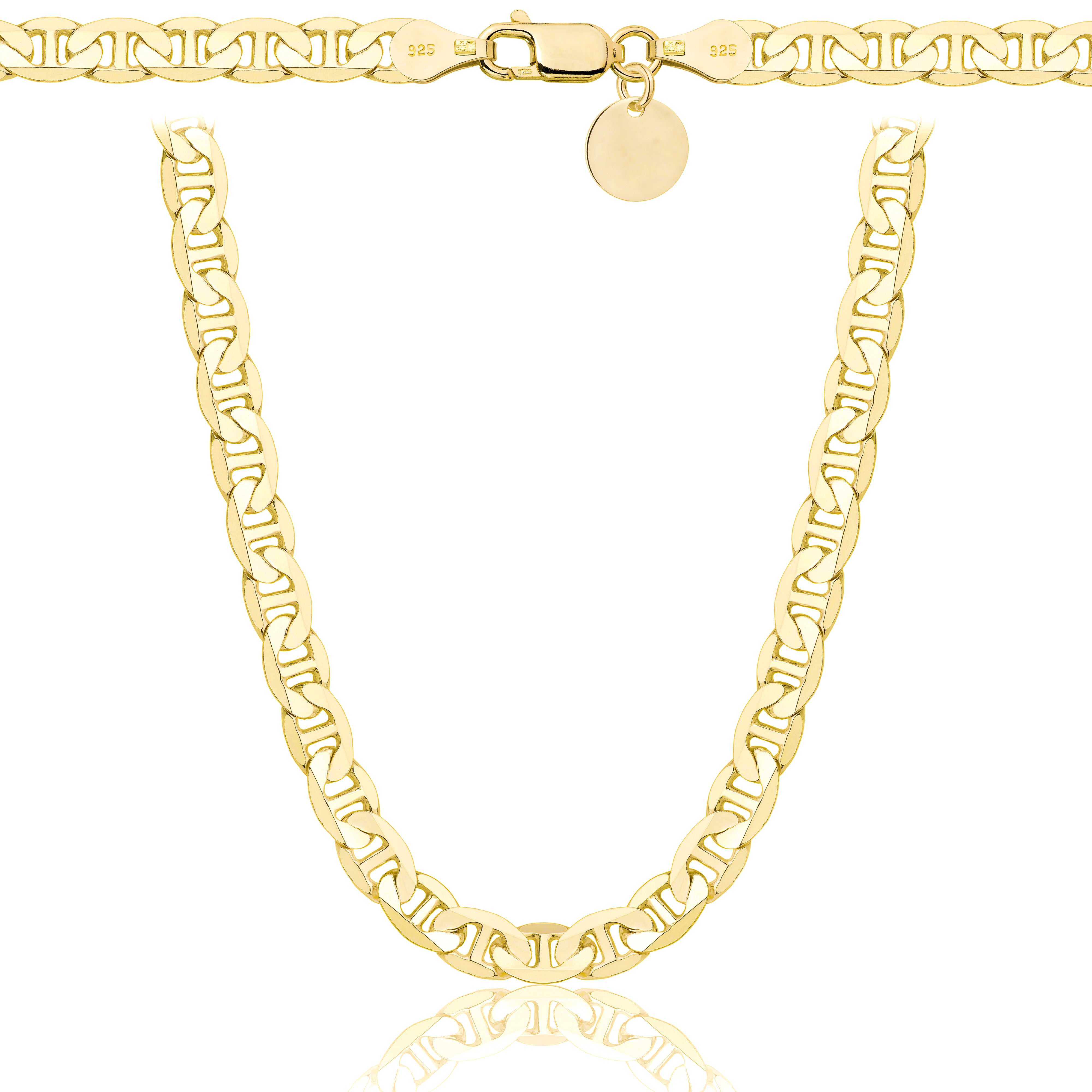 Łańcuszek pozłacany srebrny gucci 5,5 mm pr. 925