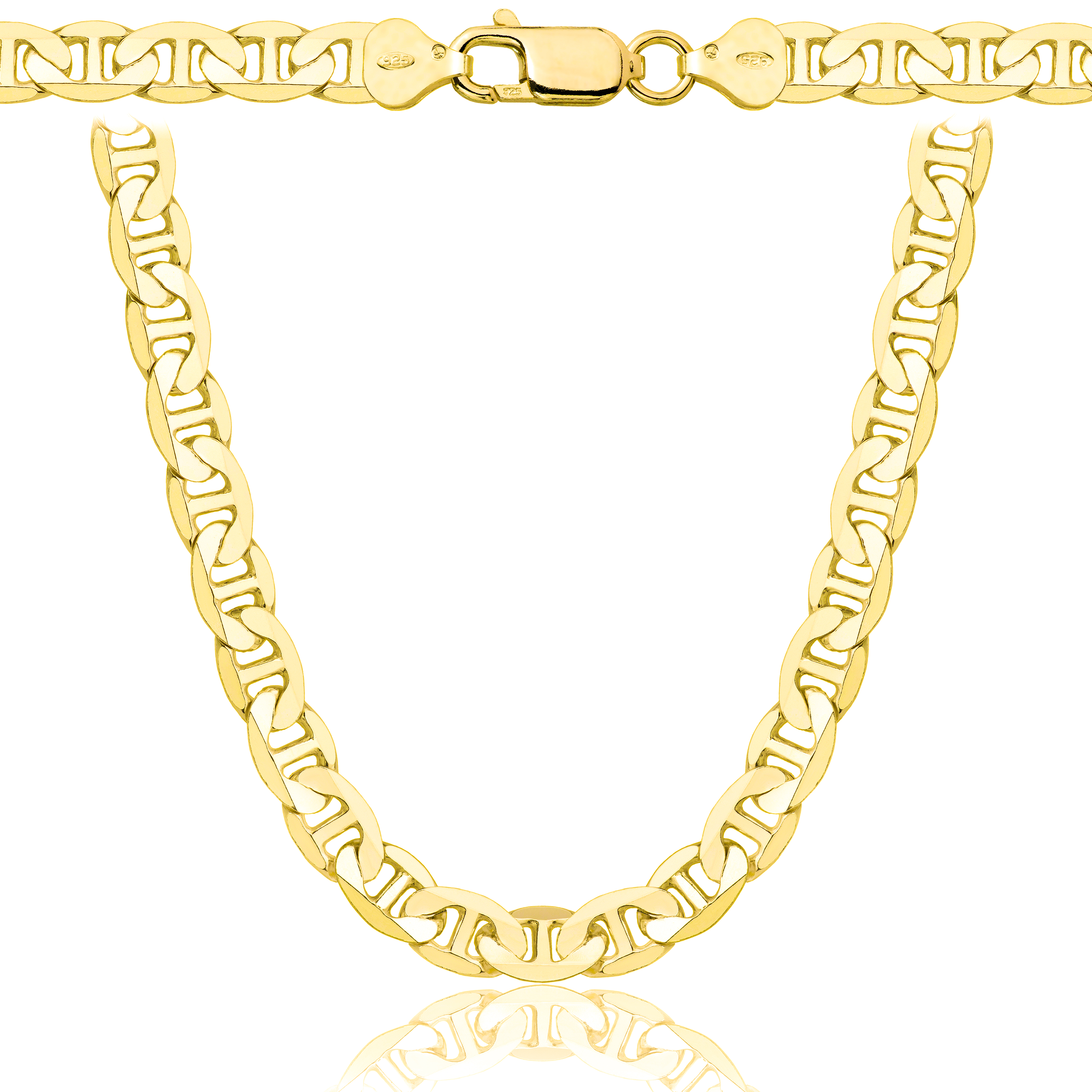 Łańcuszek pozłacany srebrny gucci 6,5 mm pr. 925