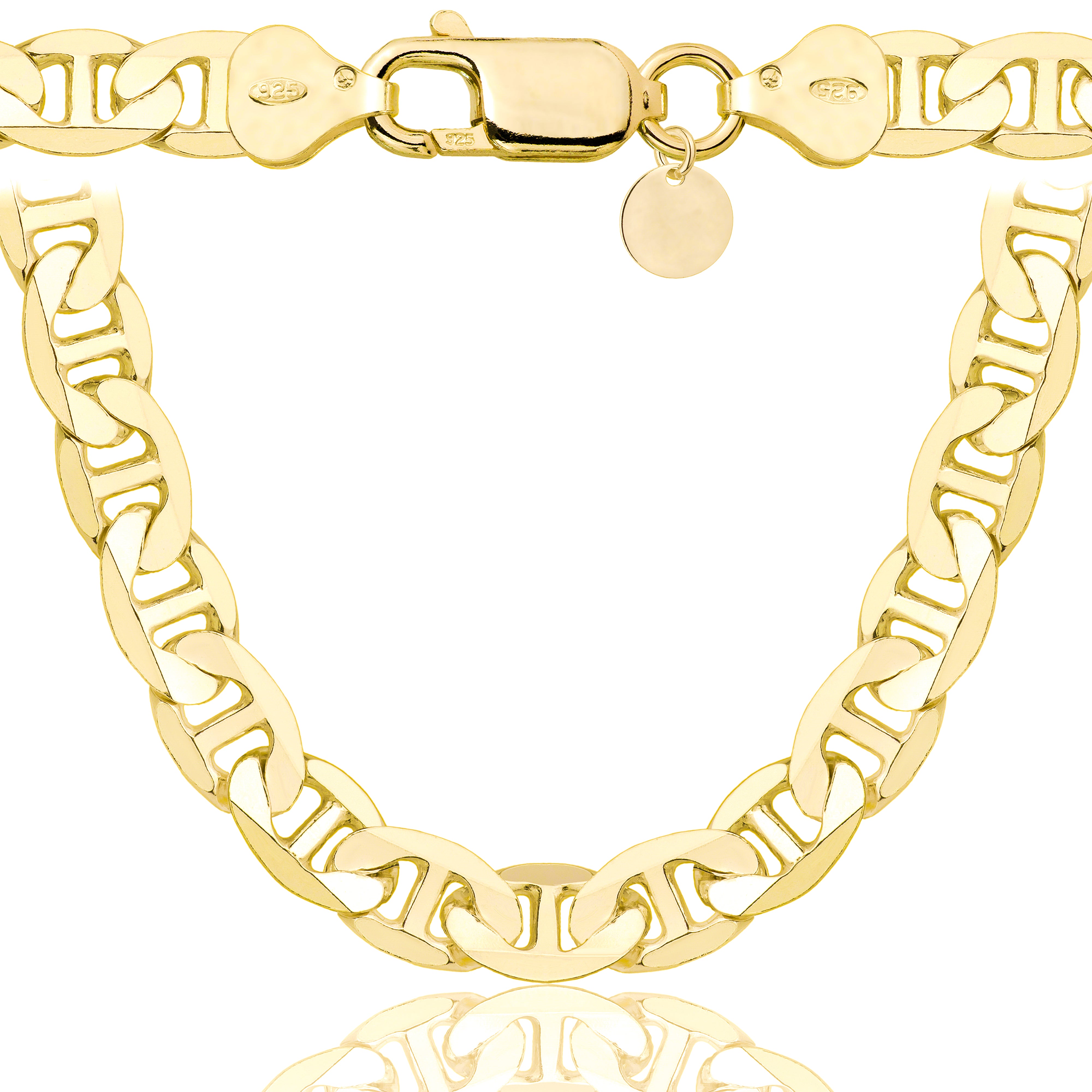 Łańcuszek pozłacany srebrny gucci 10 mm pr. 925