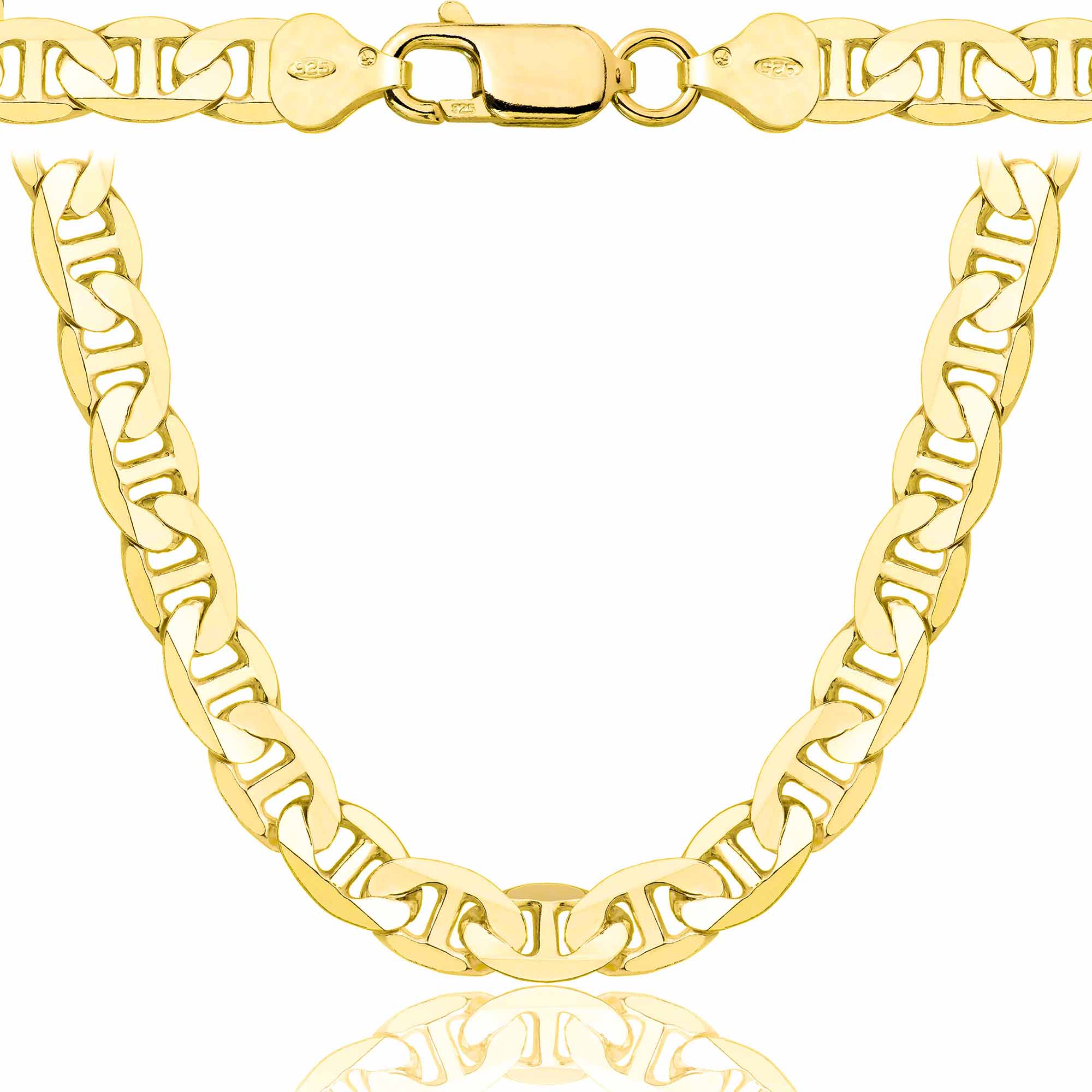 Łańcuszek pozłacany srebrny gucci 8 mm pr. 925