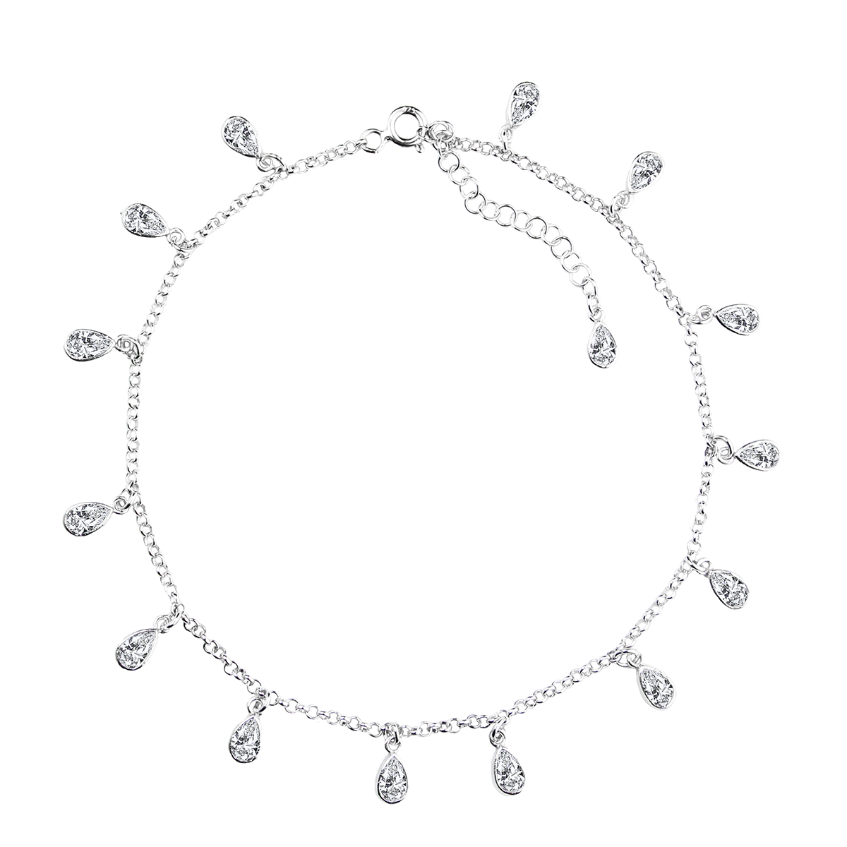 Bransoletka na nogę/ kostkę łezki