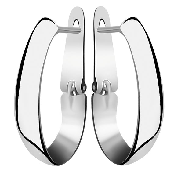 Owalne oryginalne kolczyki typu pętelki