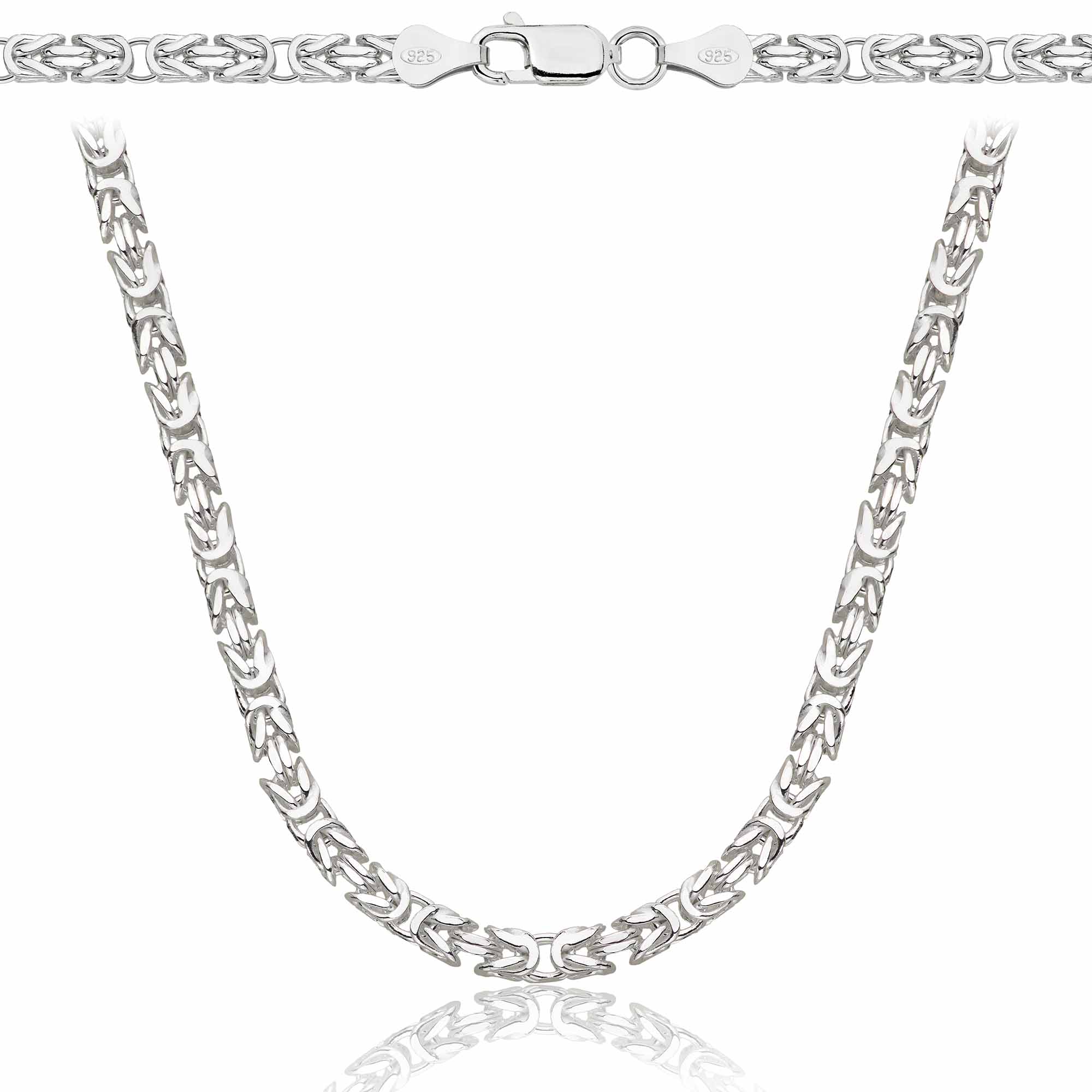 Łańcuszek srebrny królewski 3 mm pr. 925