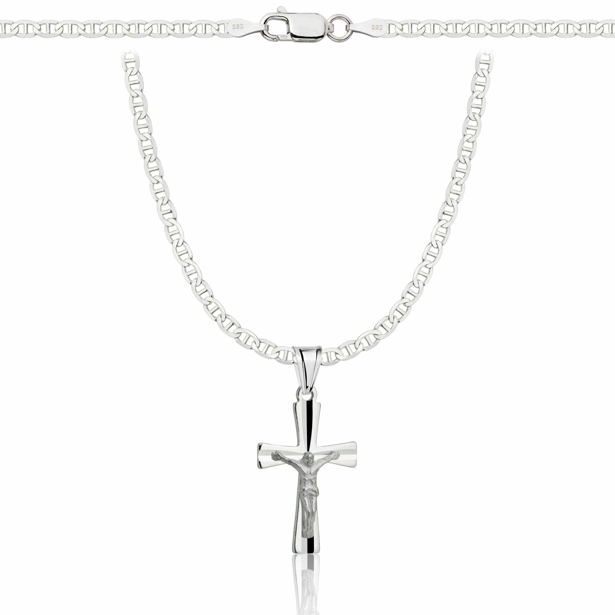 Łańcuszek srebrny z krzyżykiem gucci 2,6mm pr. 925