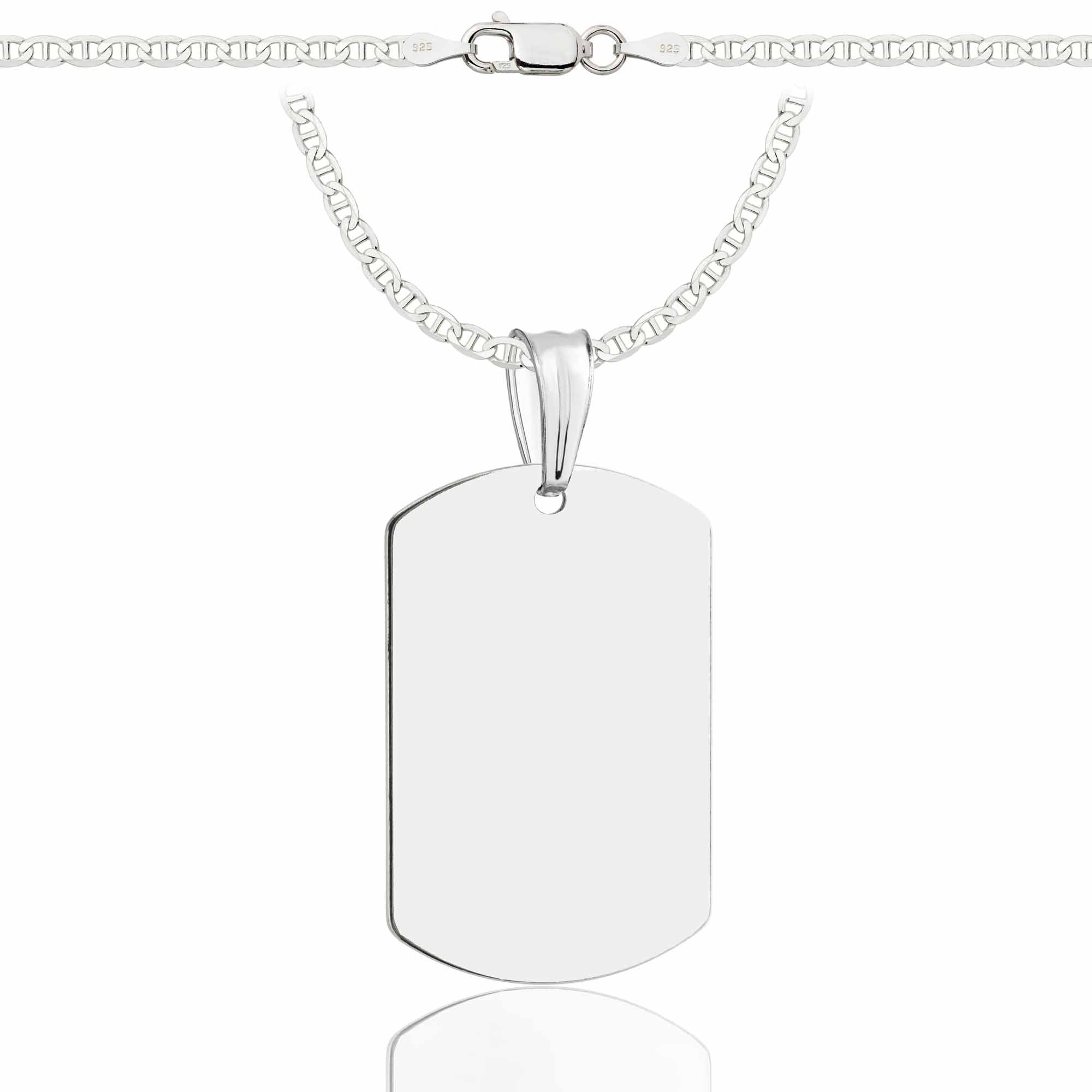 Łańcuszek srebrny z nieśmiertelnikiem gucci 2,6mm pr. 925