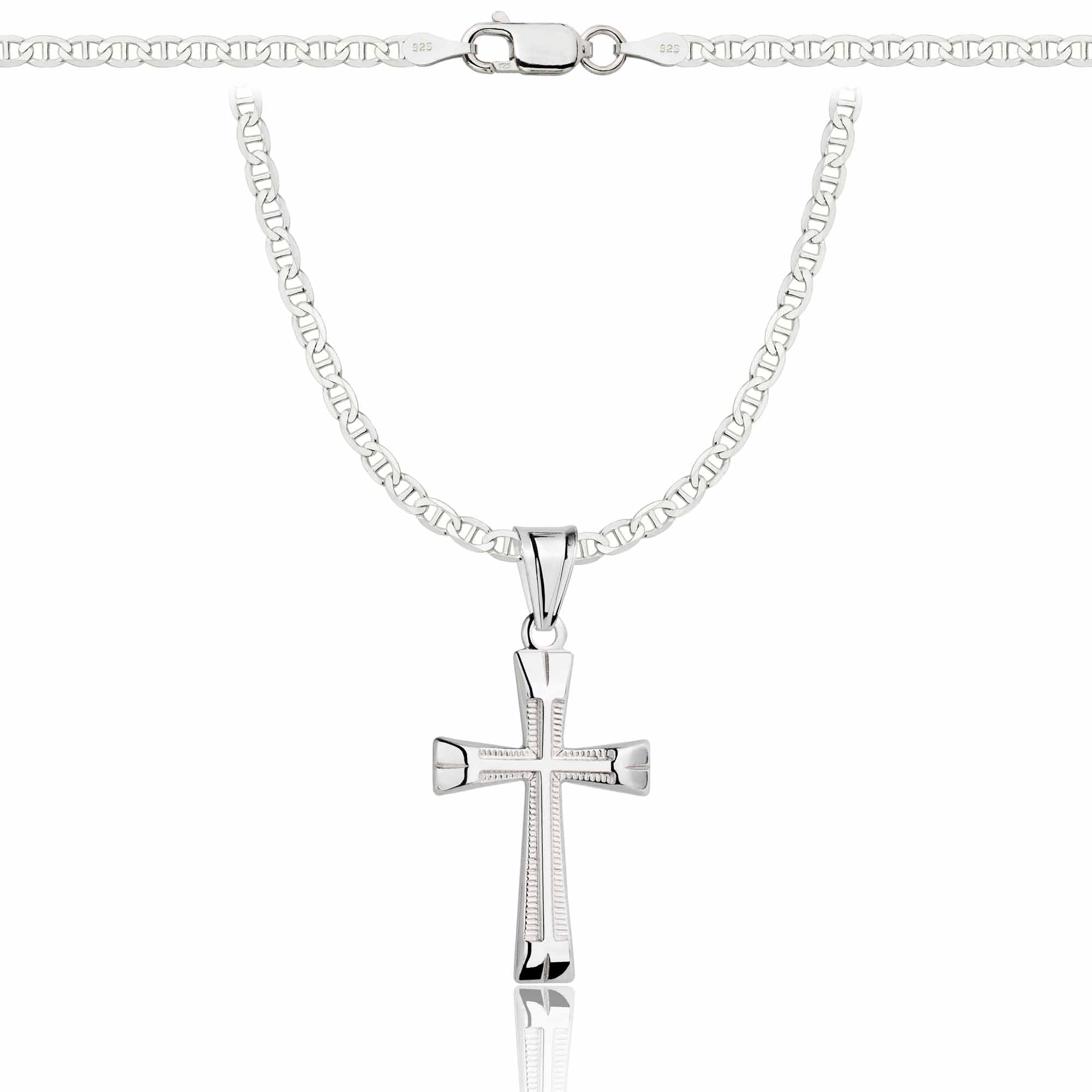 Łańcuszek srebrny z krzyżykiem gucci 2,6mm pr. 925