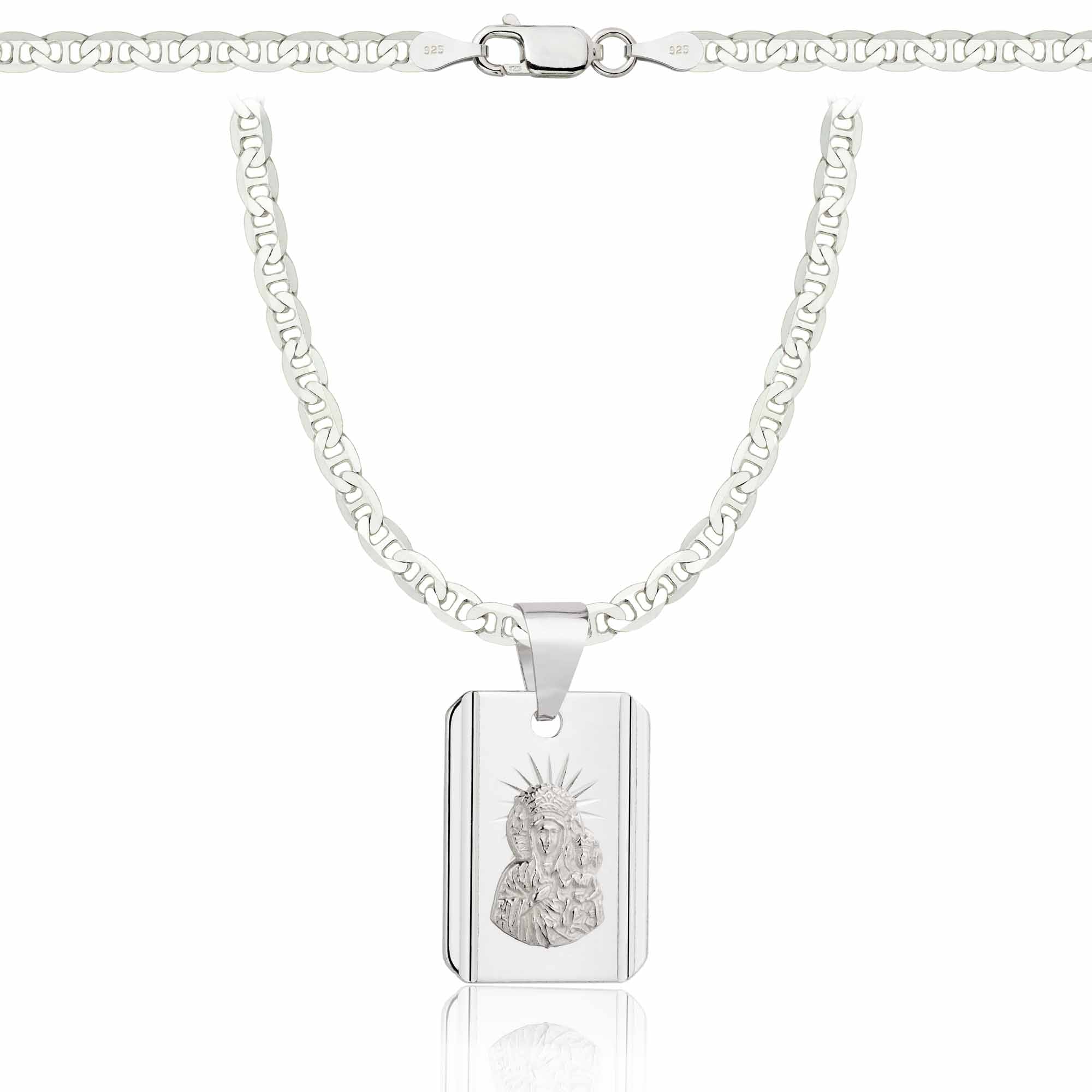 Łańcuszek srebrny z medalikiem gucci 3,5mm pr. 925