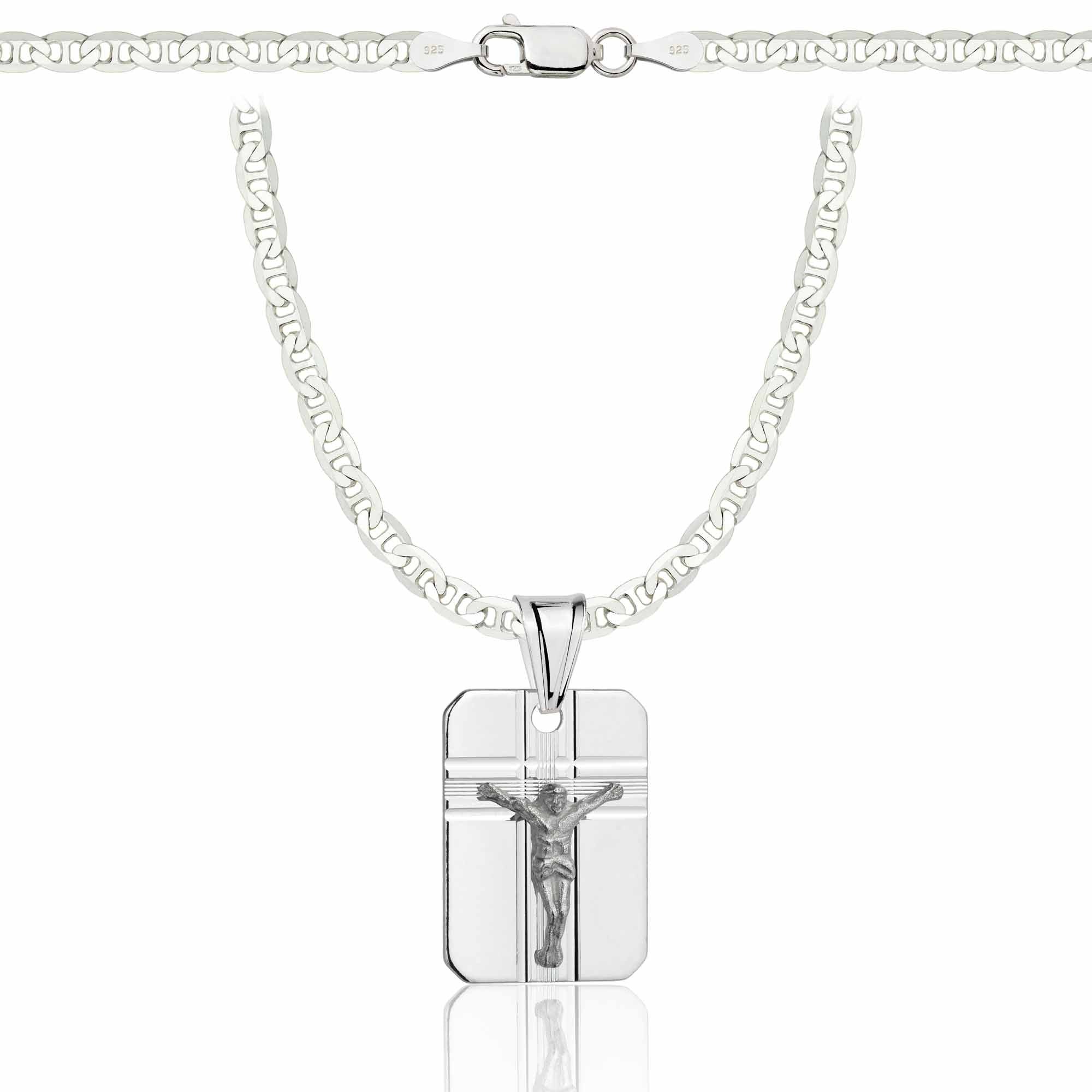 Łańcuszek srebrny z medalikiem gucci 3,5mm pr. 925