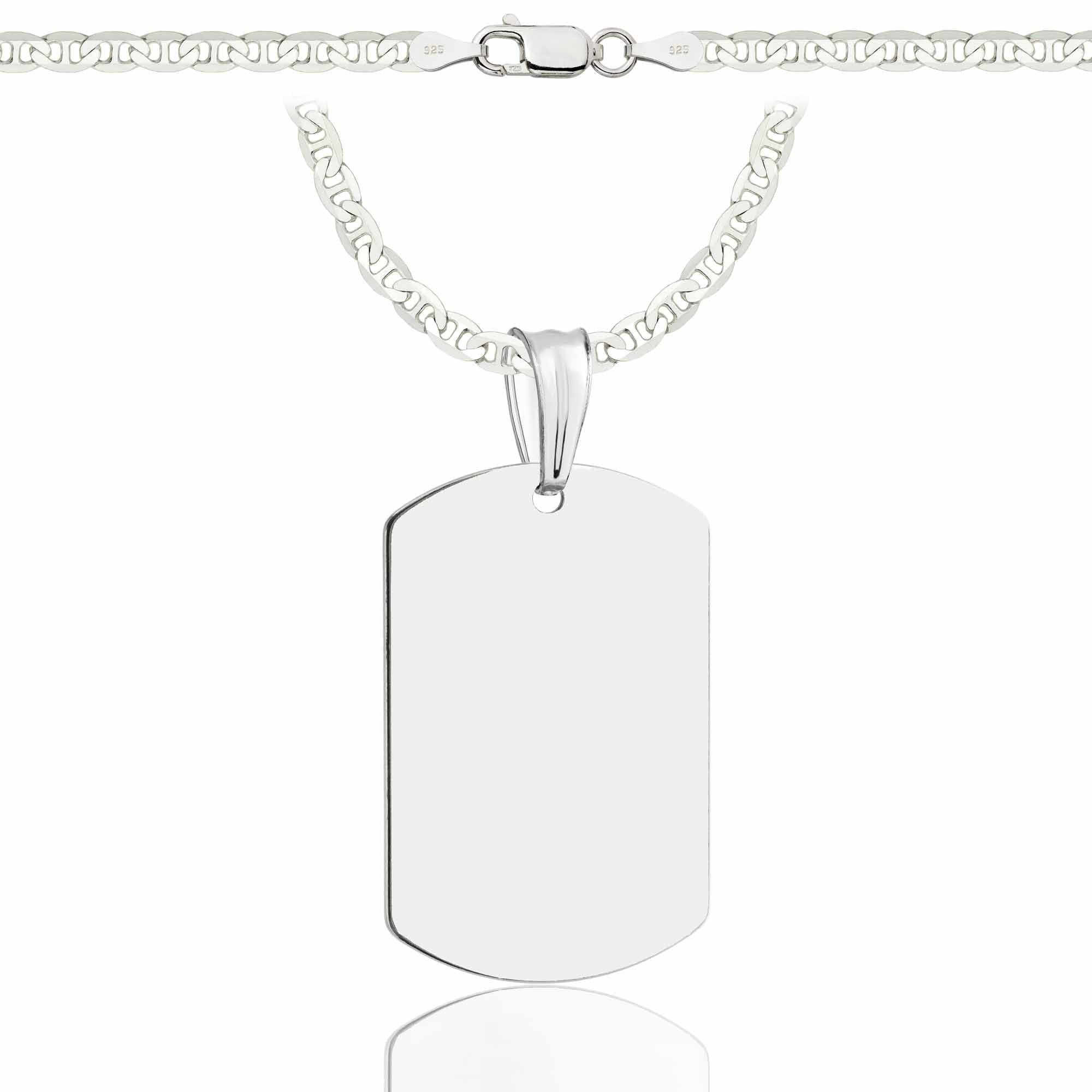 Łańcuszek srebrny z nieśmiertelnikiem gucci 3,5mm pr. 925