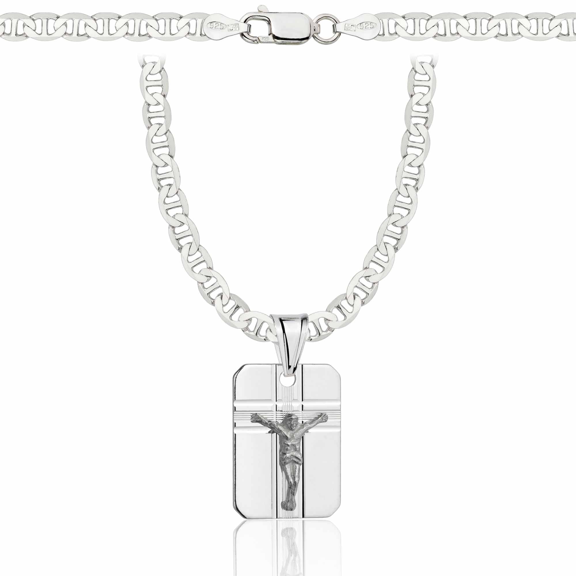 Łańcuszek srebrny z medalikiem gucci 4,5mm pr. 925