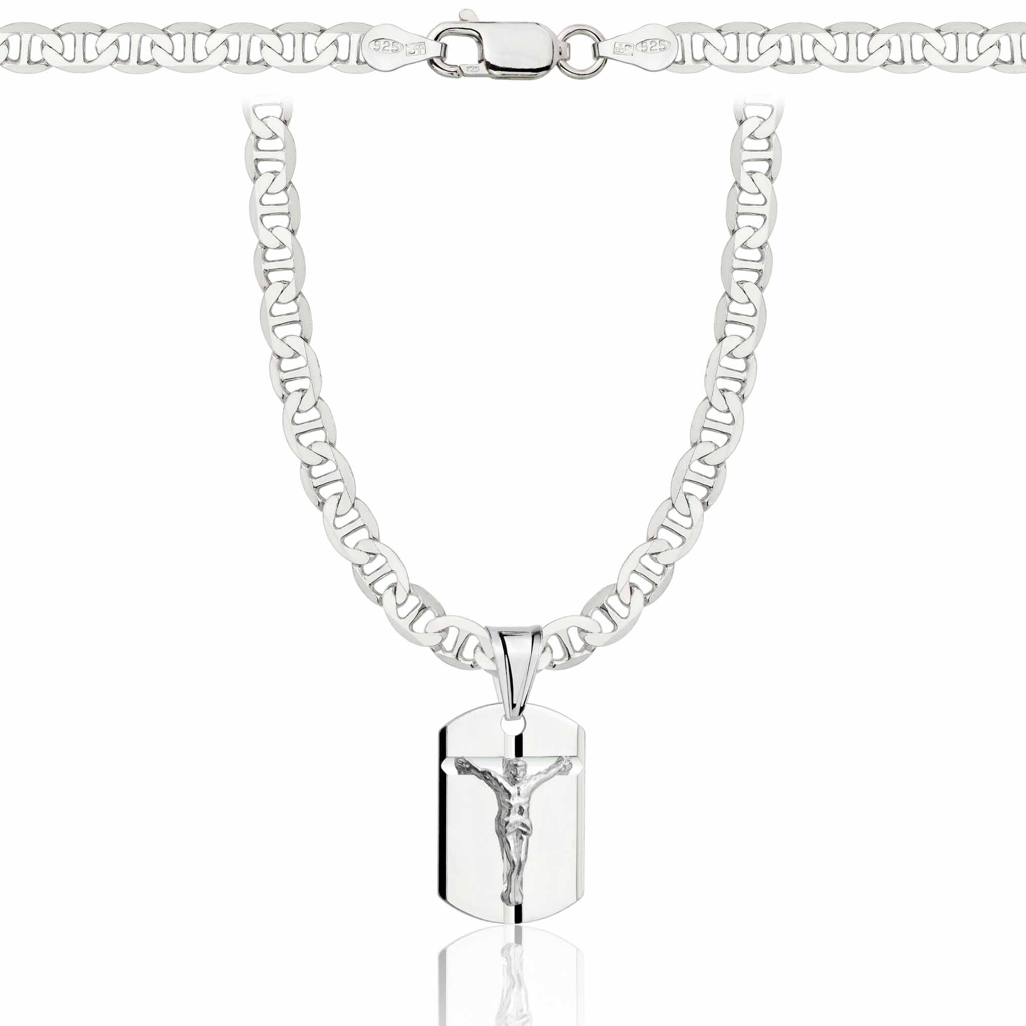 Łańcuszek srebrny z medalikiem gucci 4,5mm pr. 925