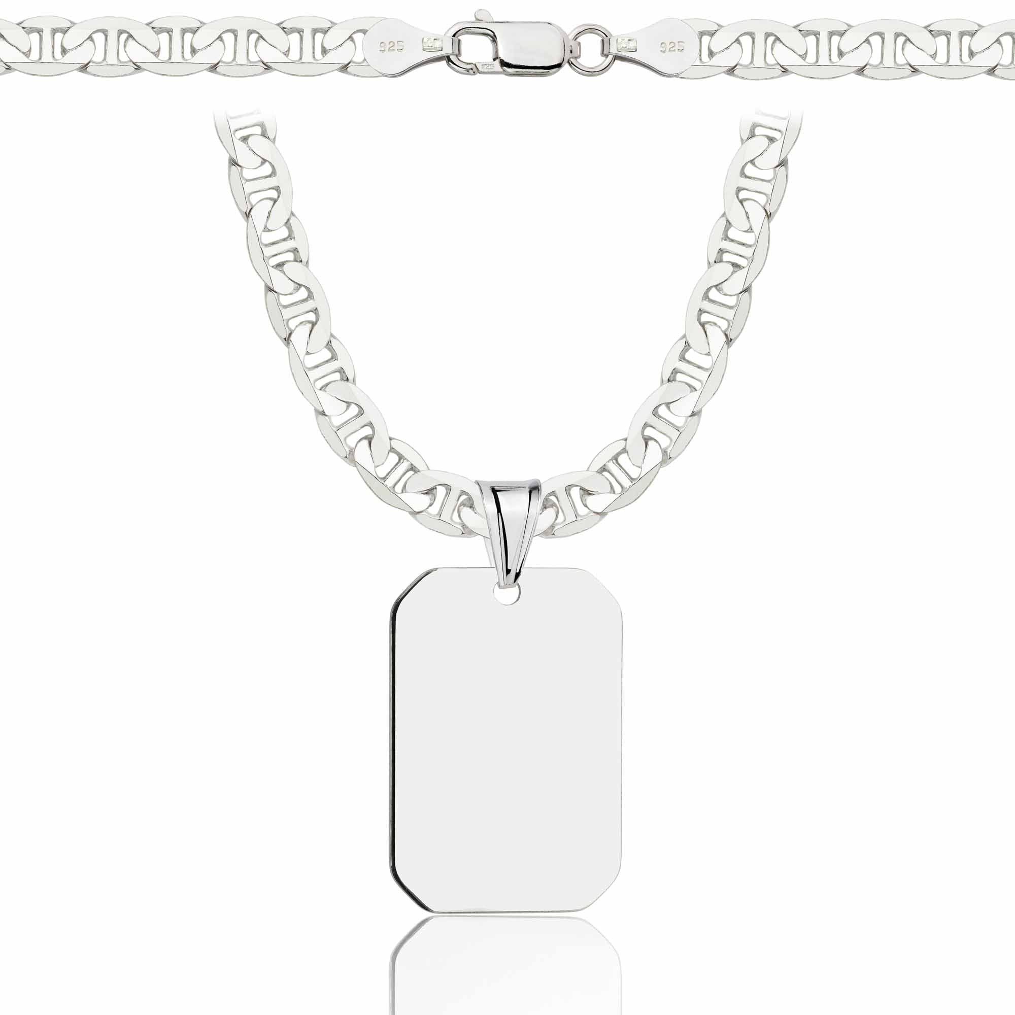 Łańcuszek srebrny z nieśmiertelnikiem gucci 5,5mm pr. 925