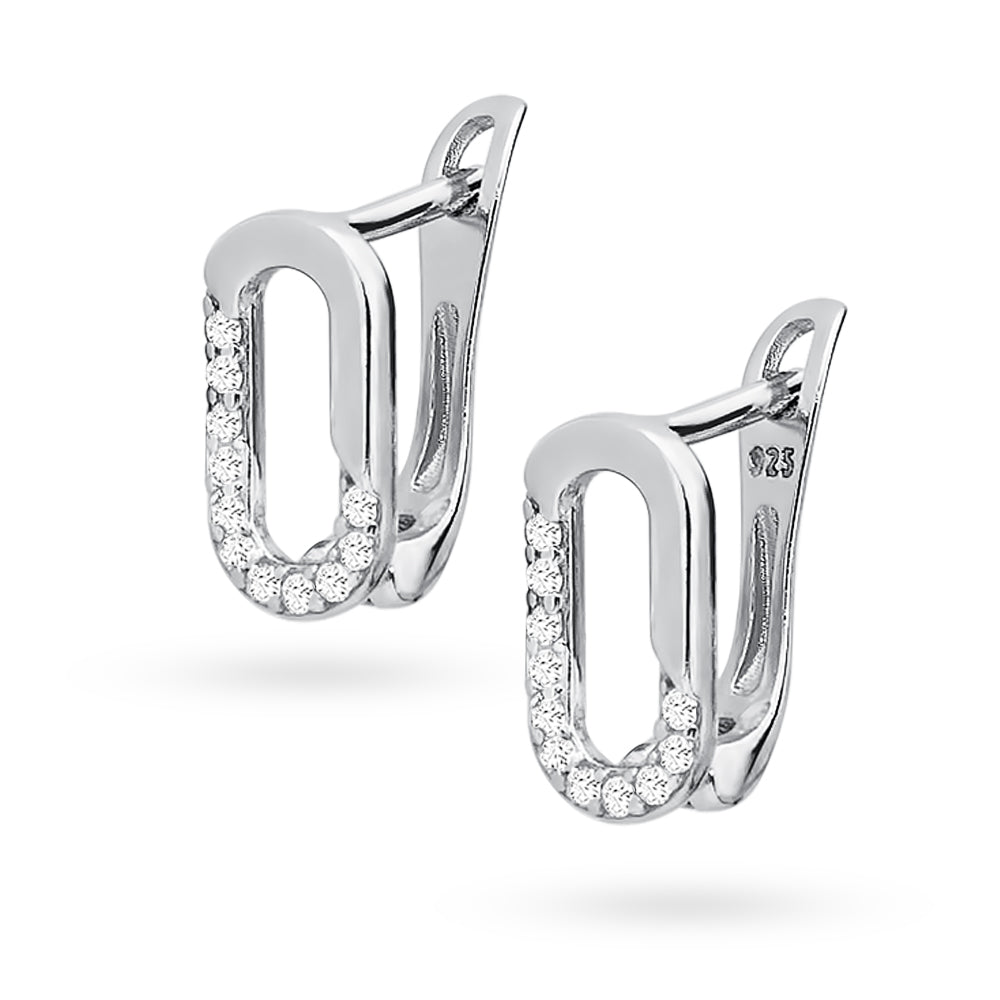 Kolczyki owalne z cyrkoniami